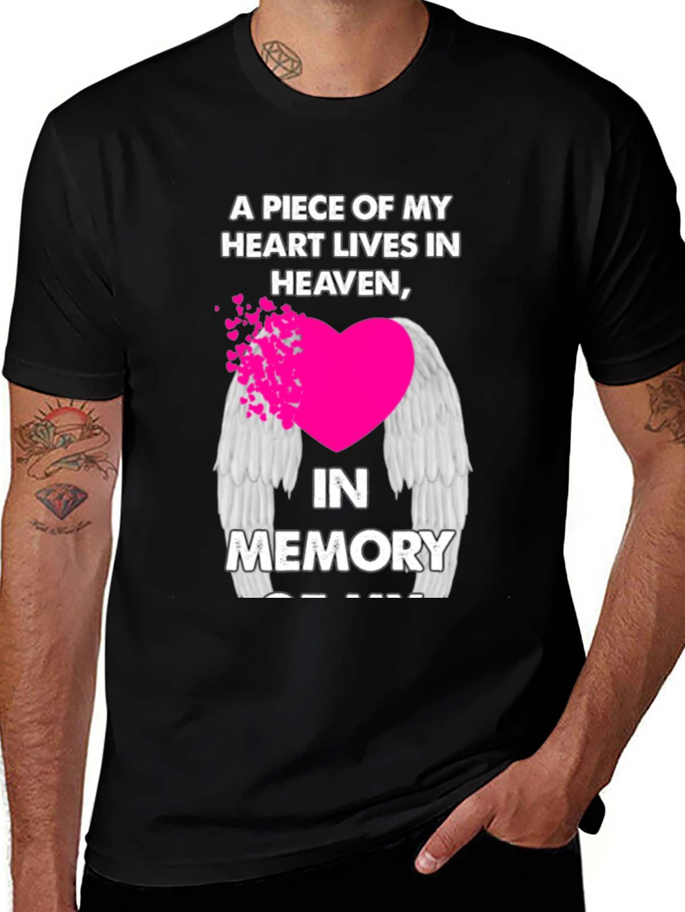 Memorial T-Shirt - A Piece of My Heart Lives in Heaven