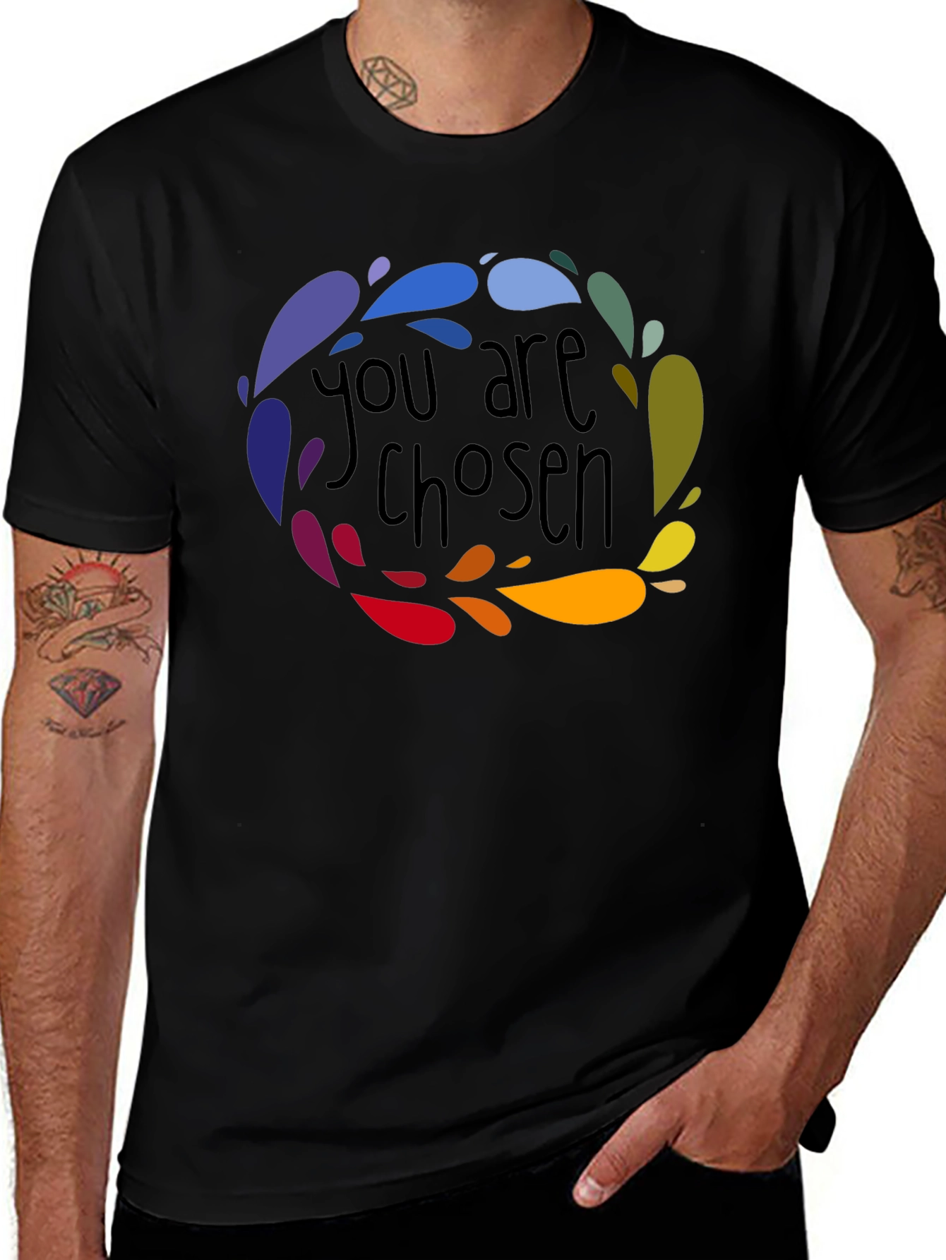 Variant 14 of You are Chosen Tee - Colorful Graphic Print