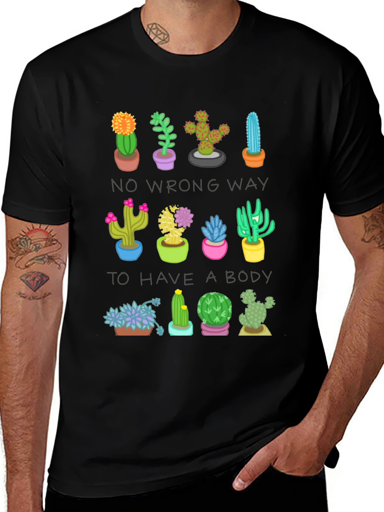 Variant 8 of Cactus Body Positive Graphic Tee