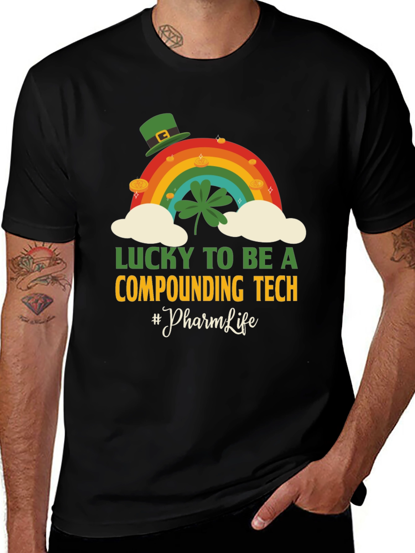 Variant 11 of Lucky Compounding Tech St. Patrick's Day T-Shirt