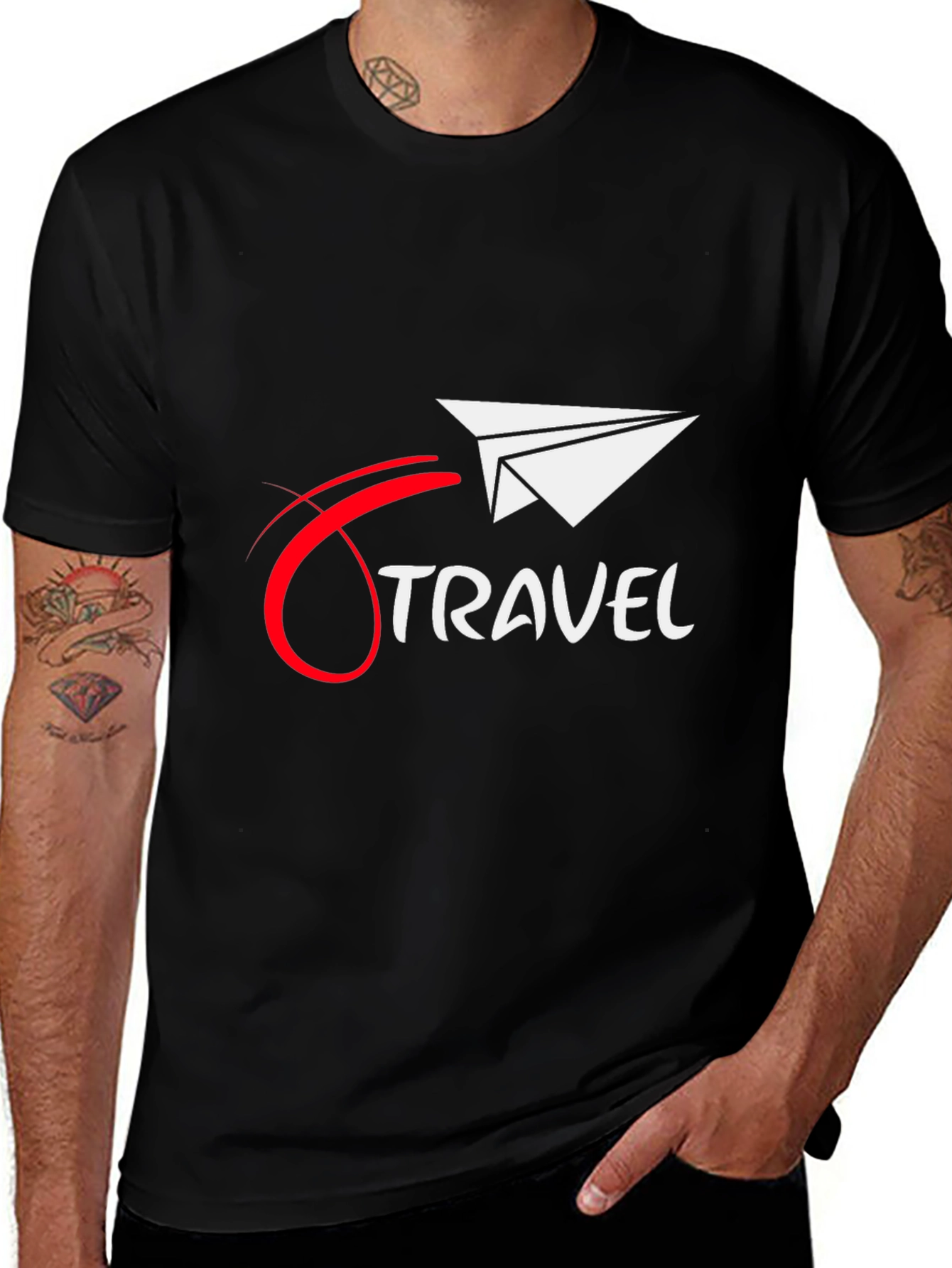 Variant 4 of Travel Design Black T-Shirt