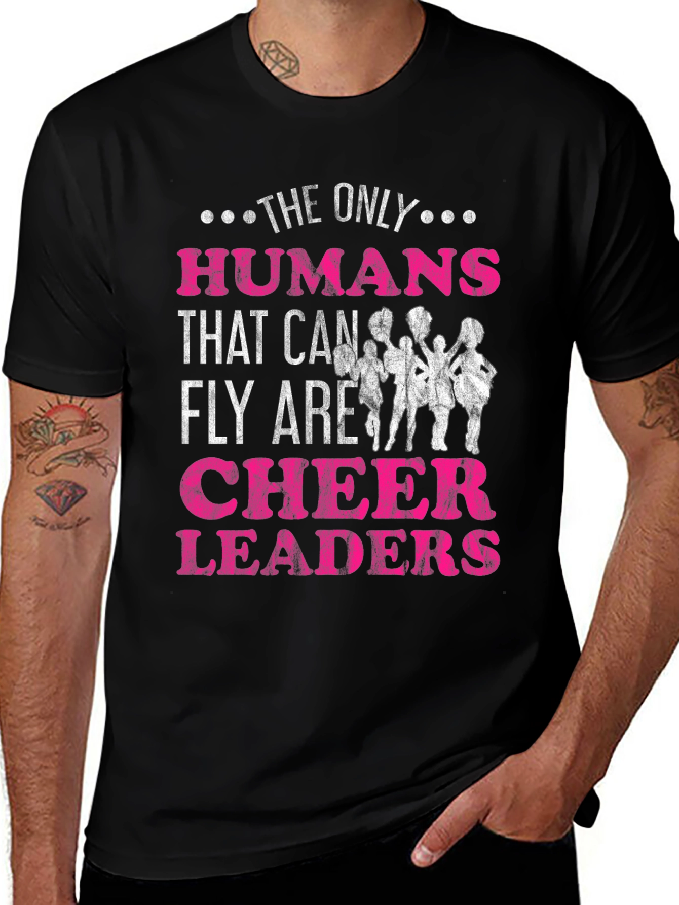 Variant 2 of Cheerleader T-Shirt - The Only Humans That Can Fly Tee