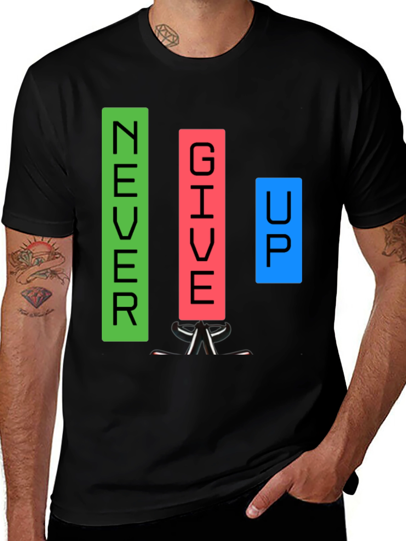 Variant 25 of Never Give Up Graphic T-Shirt