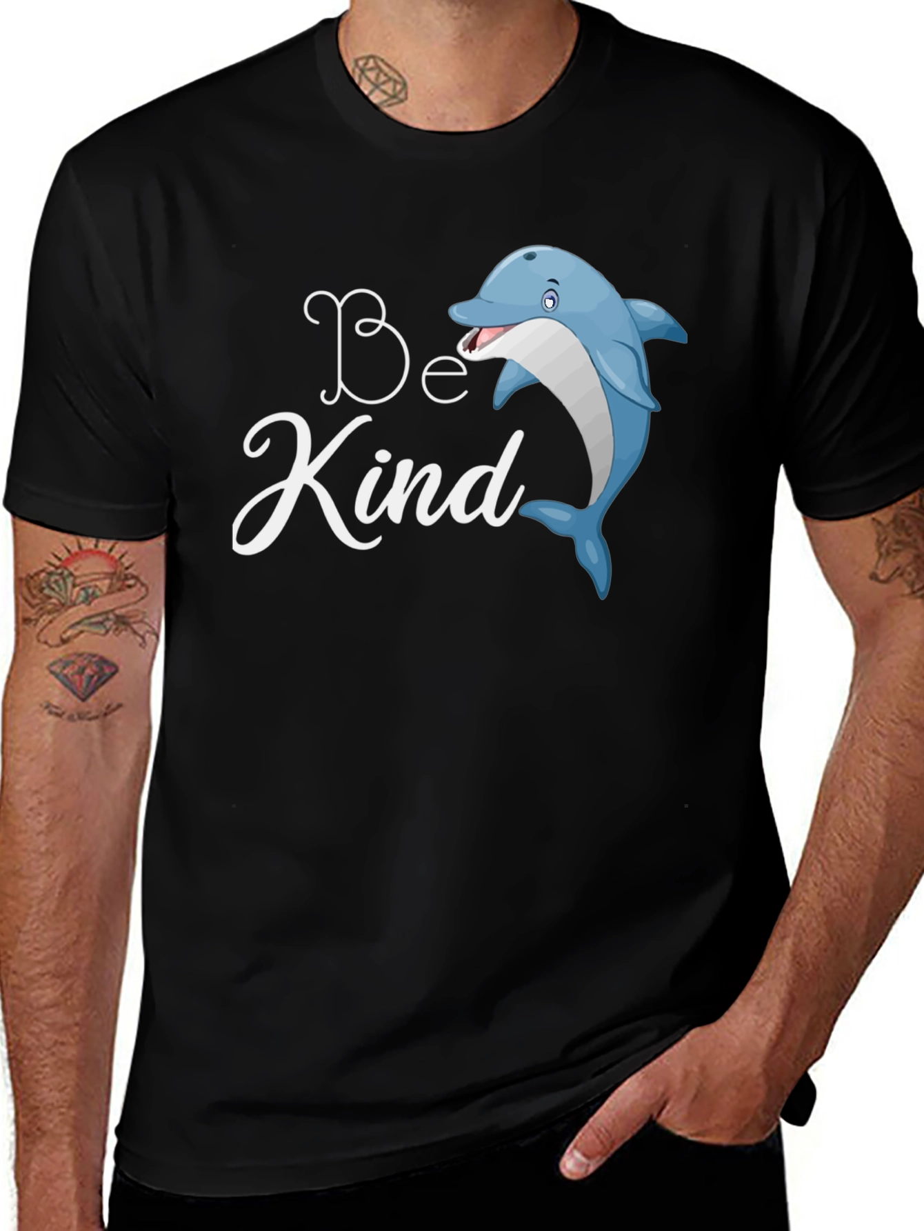 Be Kind Dolphin T-Shirt - Cute Graphic Tee