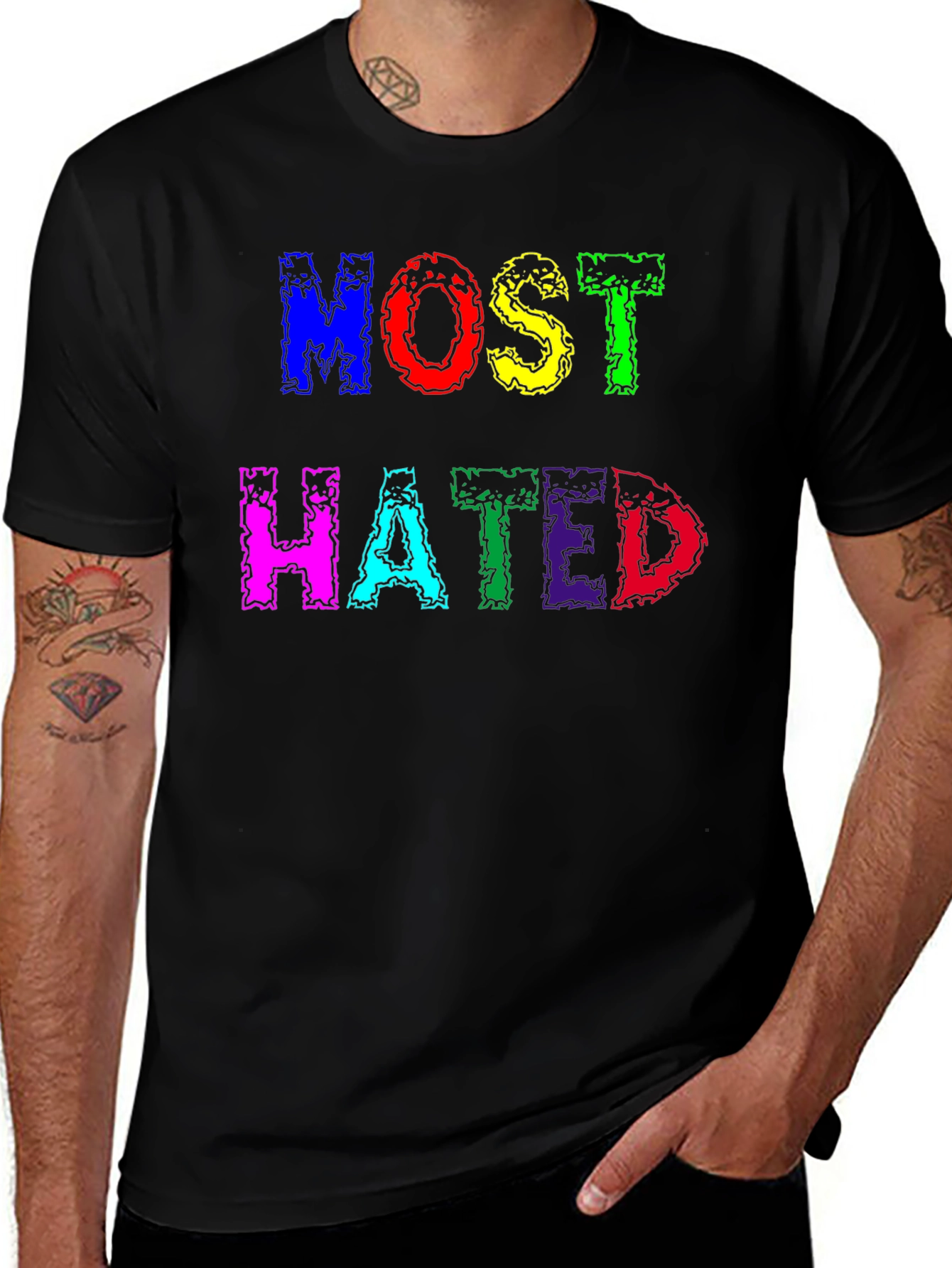 Variant 9 of Most Hated Graphic Tee - Colorful Novelty Shirt
