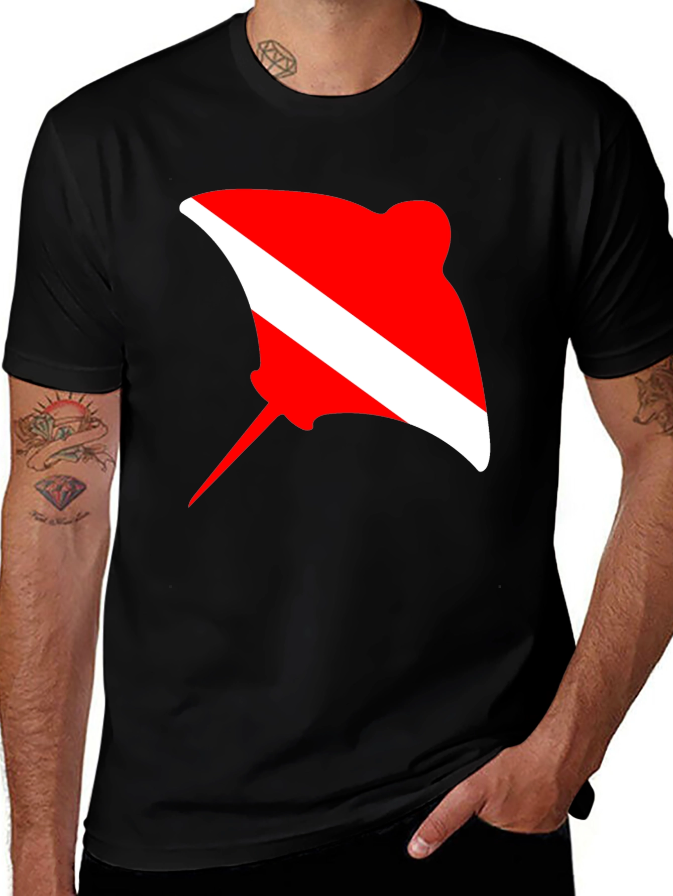Variant 29 of Scuba Diving Flag Graphic T-Shirt