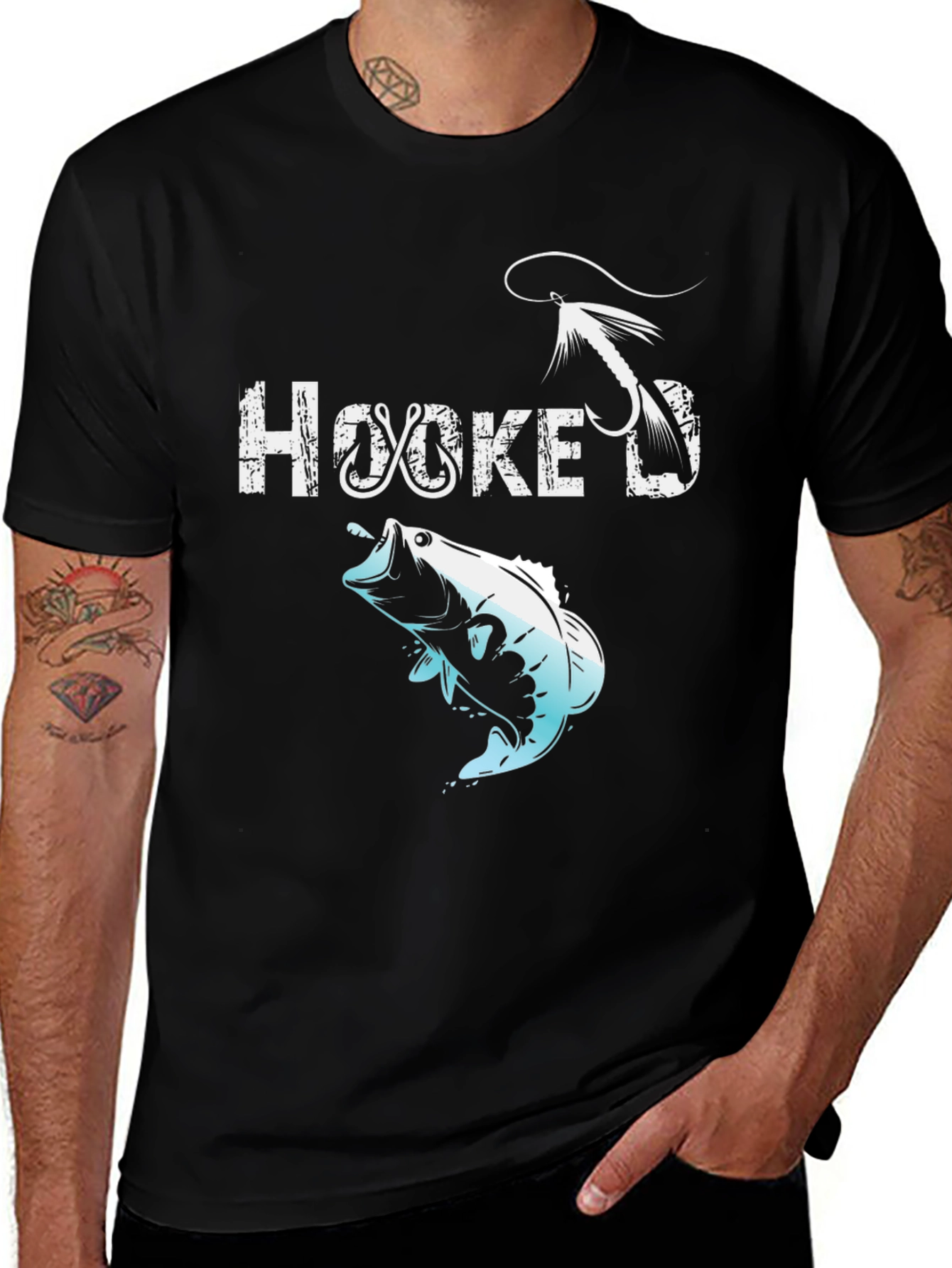 Hooked Fishing T-Shirt - Men's Graphic Tee