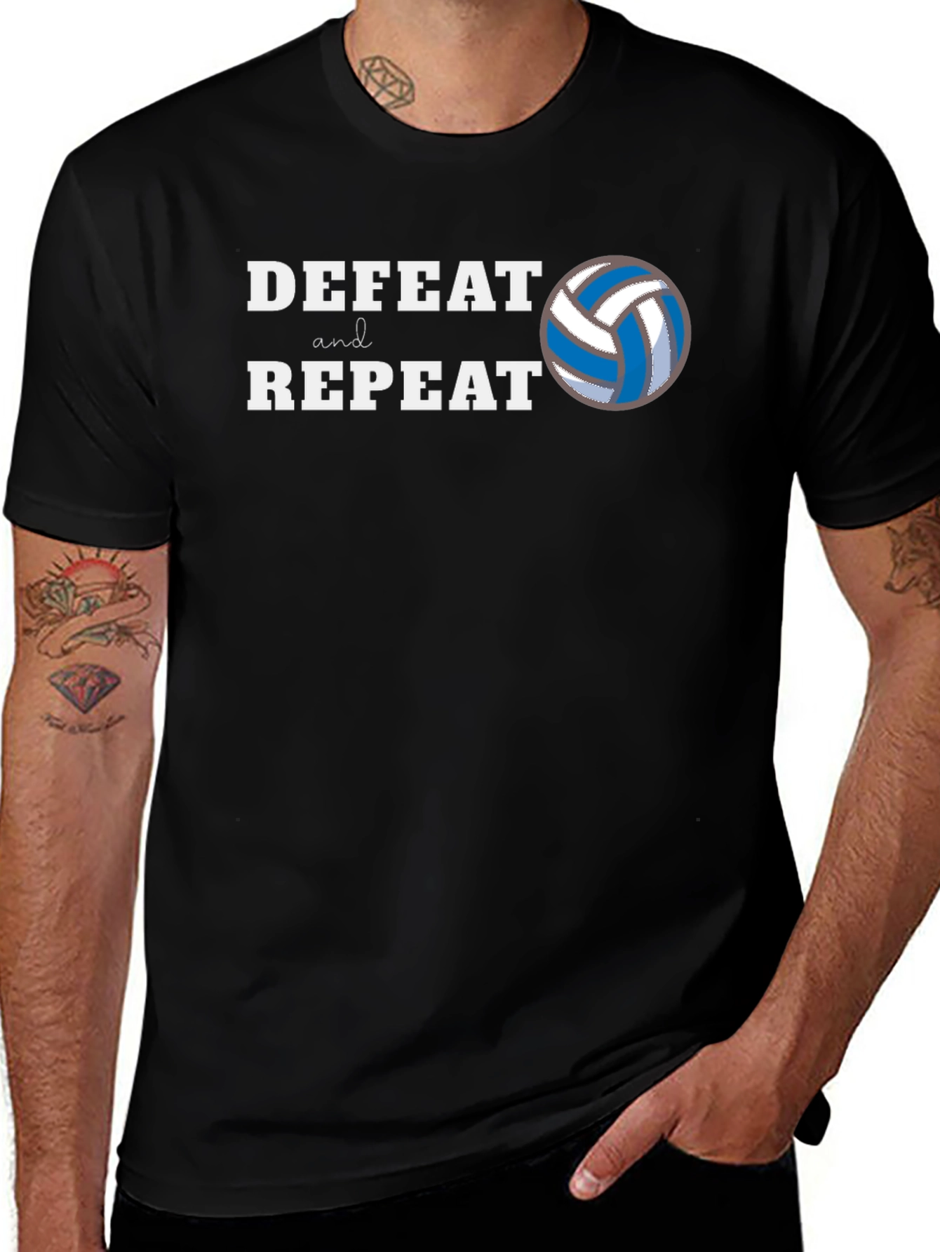 Variant 9 of Defeat and Repeat Volleyball T-Shirt