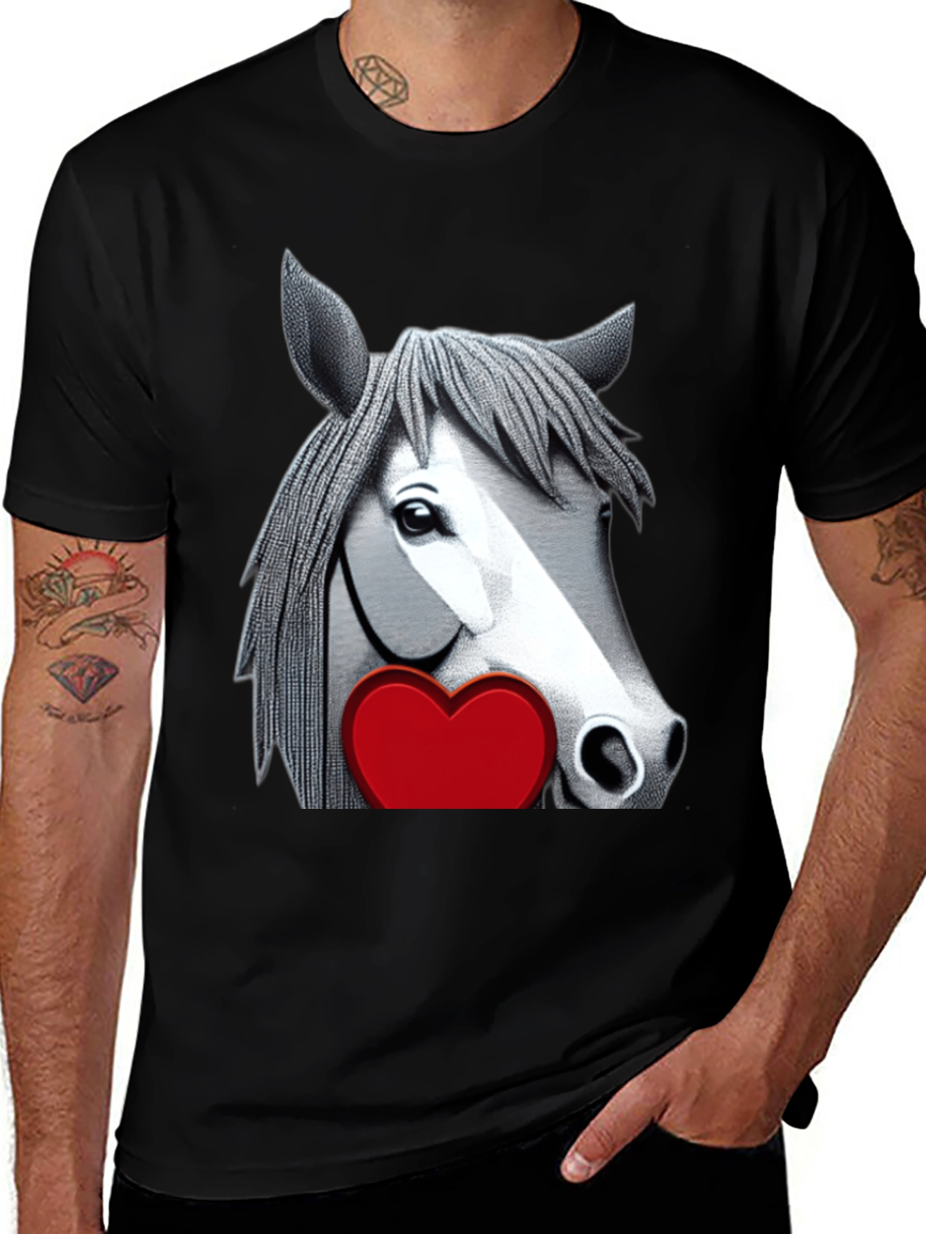 Variant 30 of Horse with Heart Graphic Tee