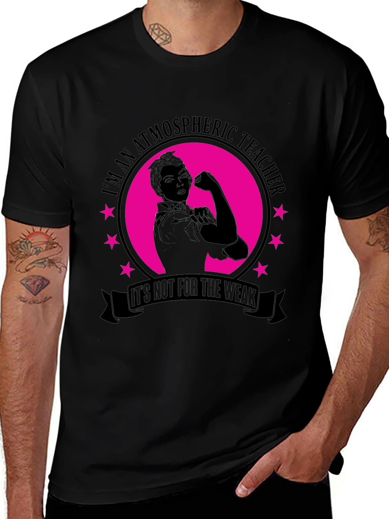 Atmospheric Teacher T-Shirt - Rosie the Riveter Inspired