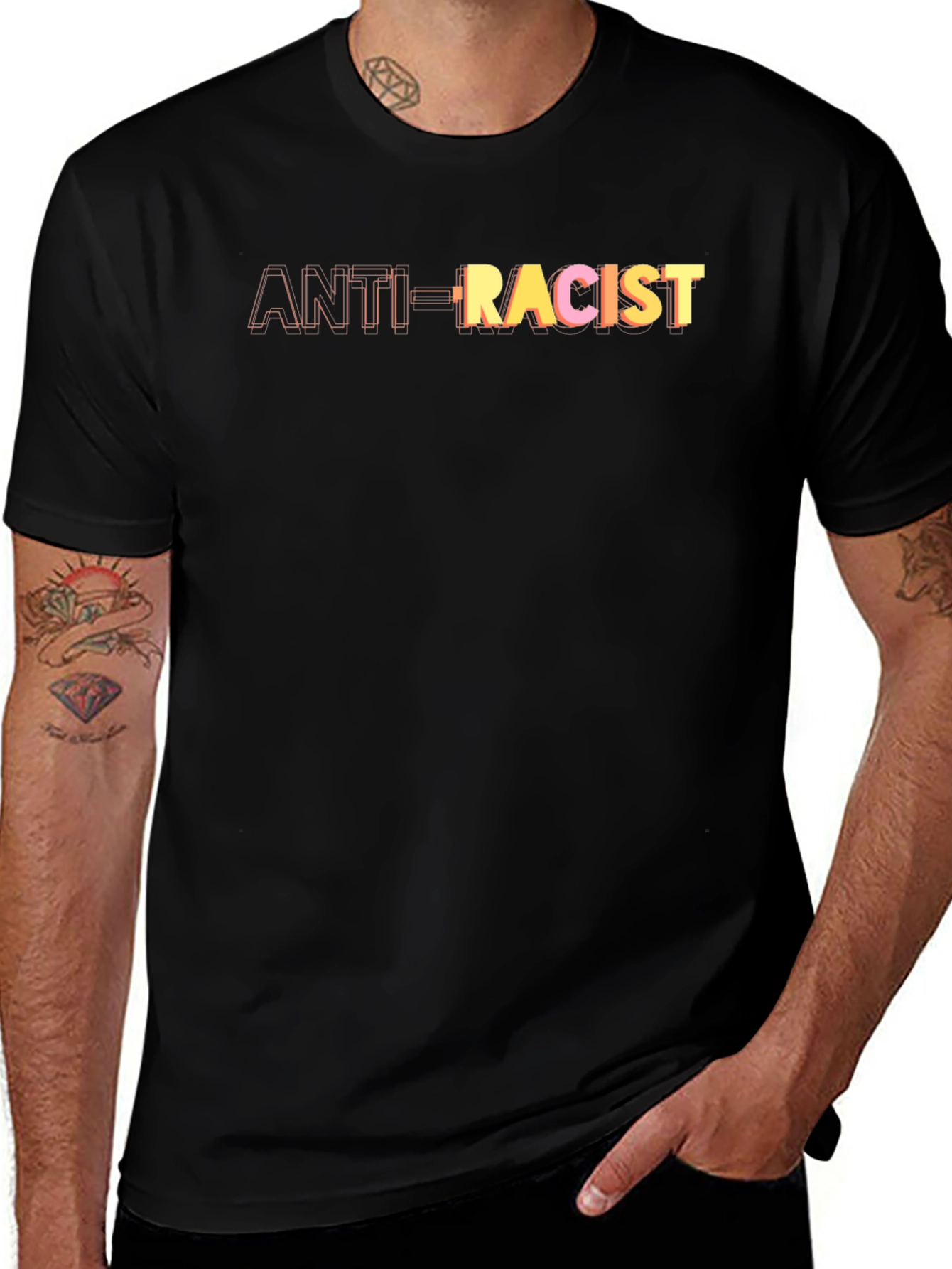 Variant 15 of Anti-Racist Statement T-Shirt - Bold Activism