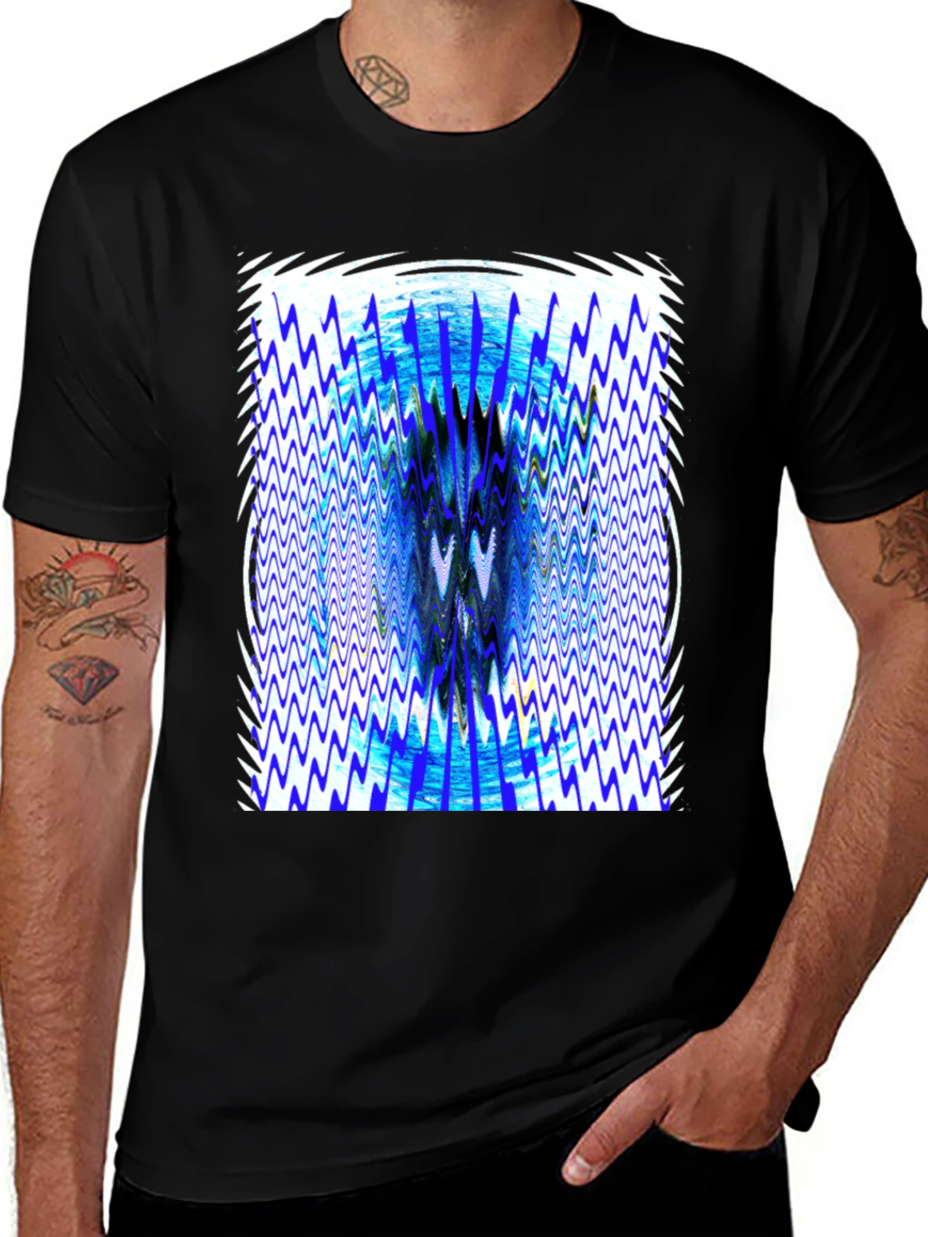 Variant 2 of Electric Blue Wave T-Shirt