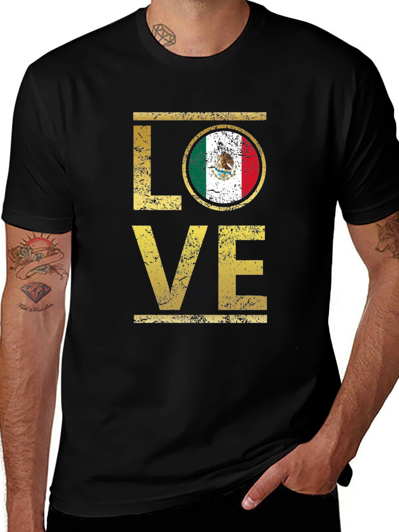 Mexico Flag LOVE T-Shirt