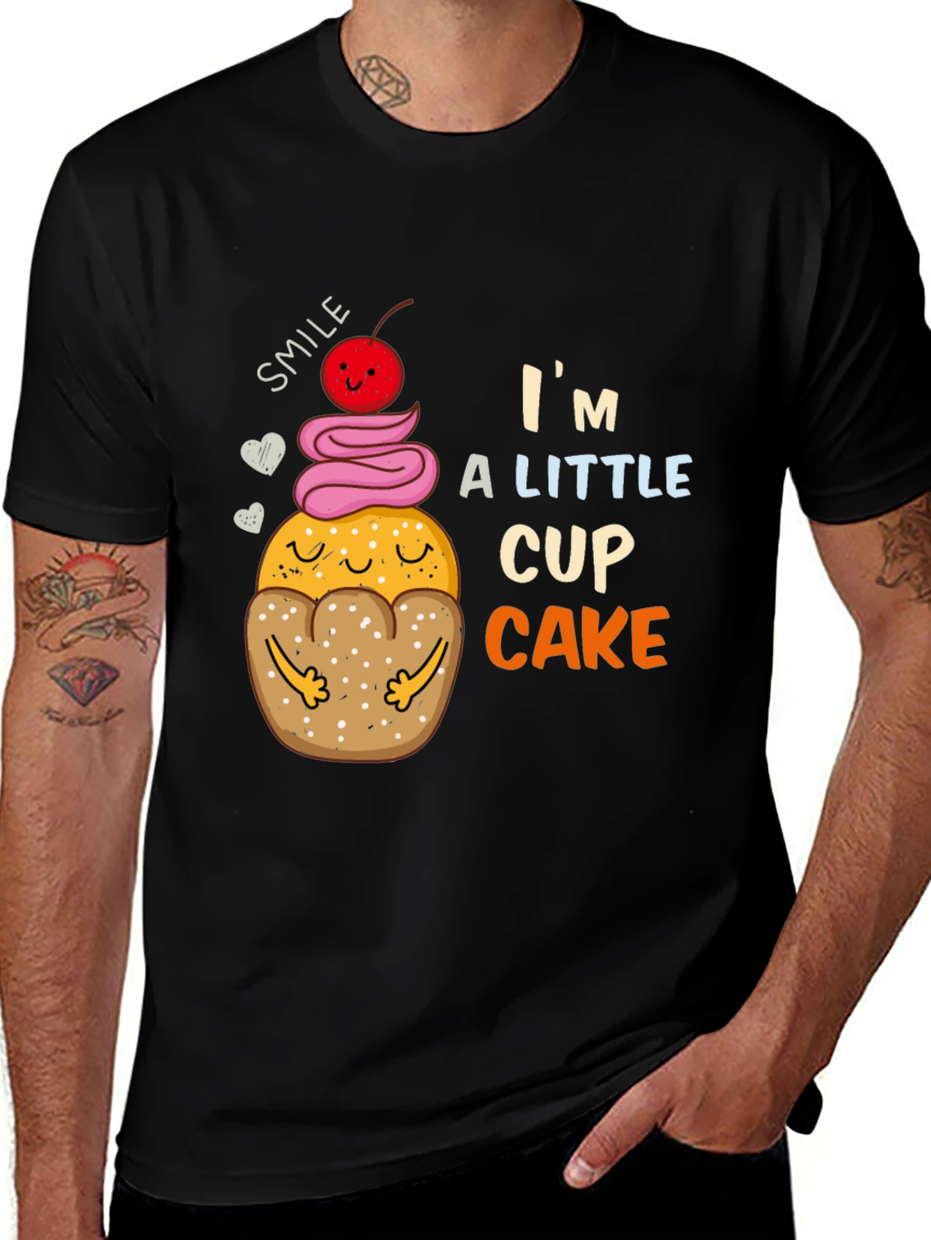 Variant 11 of Cute Cupcake Graphic Tee - I'm a Little Cupcake Shirt