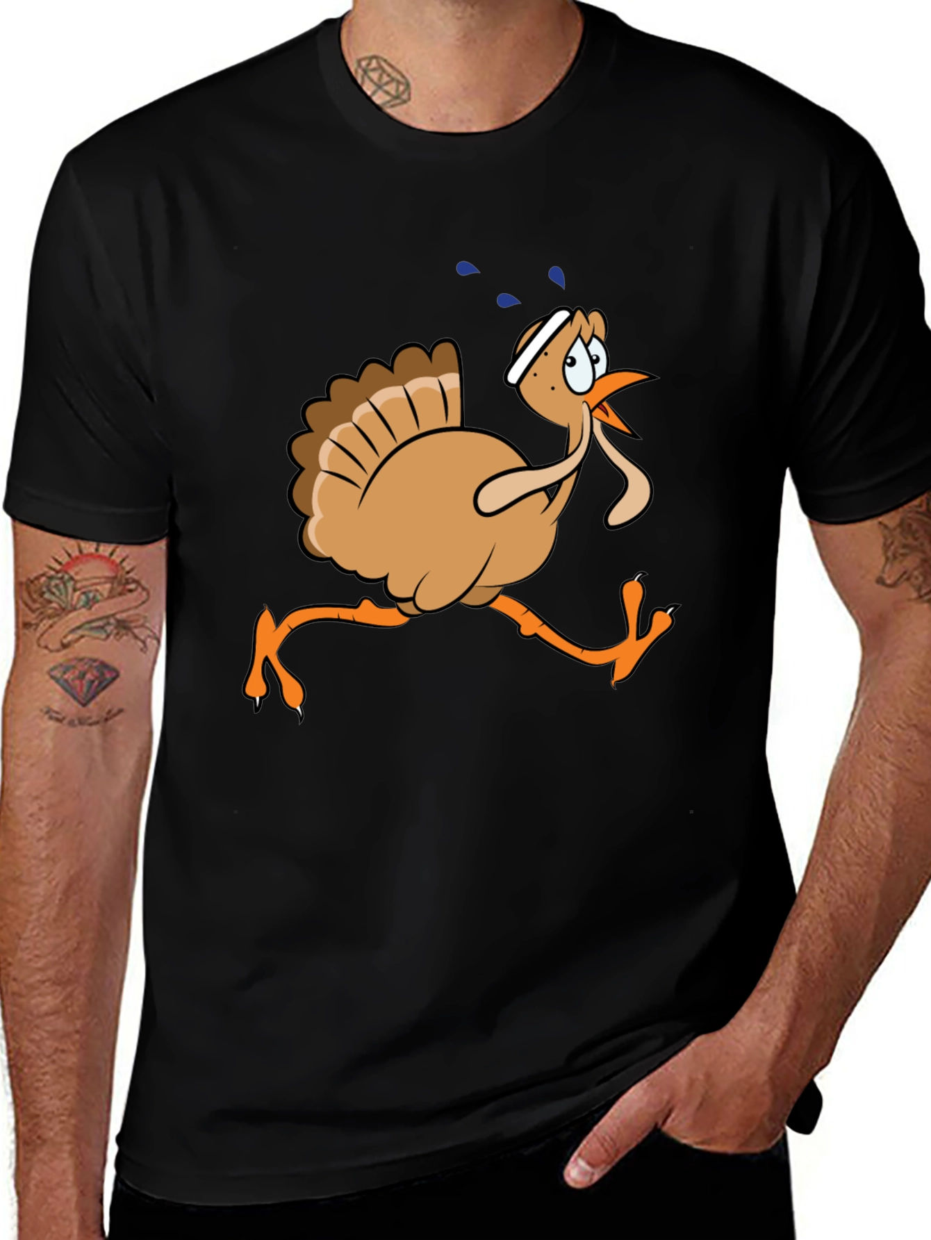Variant 2 of Running Turkey Graphic T-Shirt