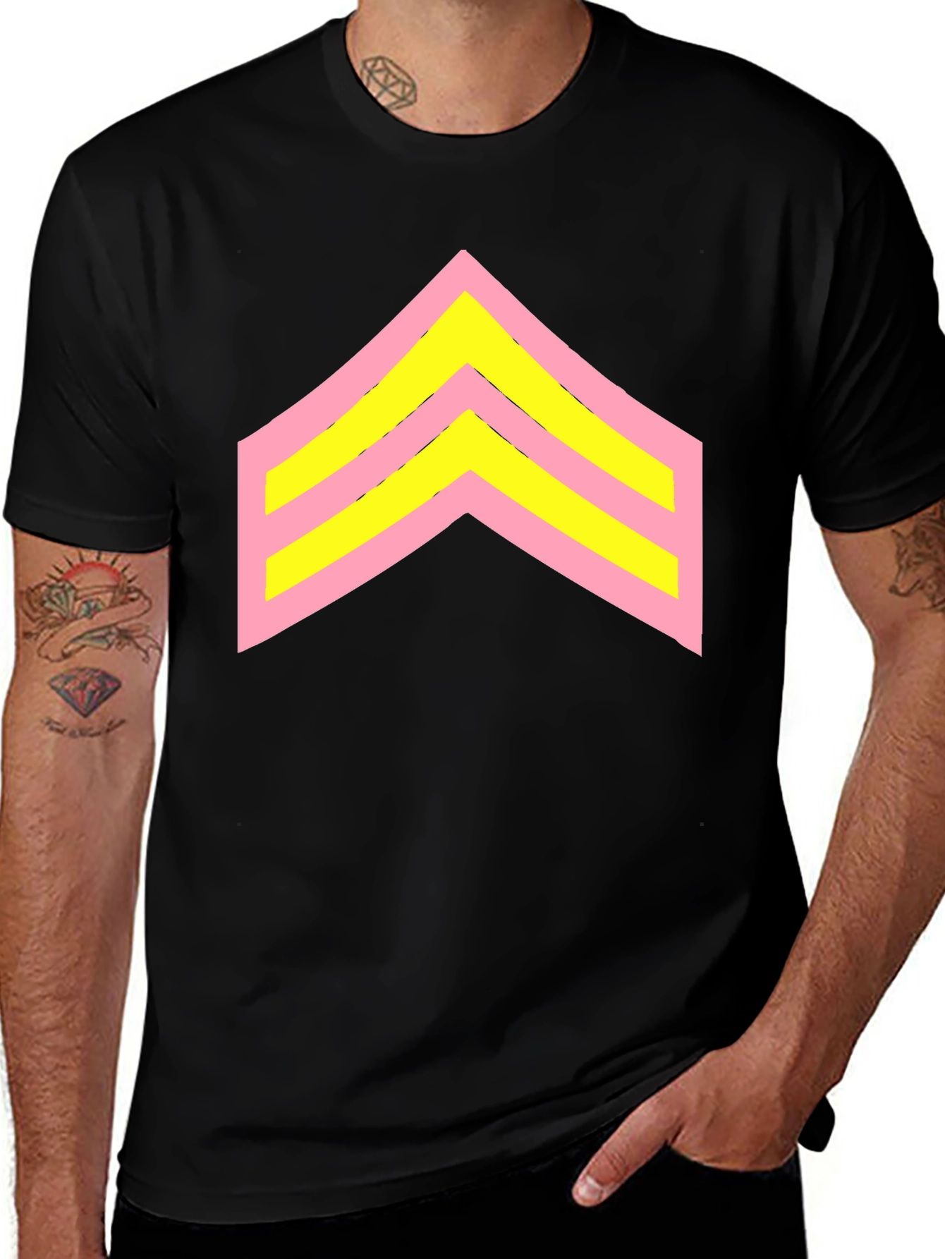 Variant 4 of Retro Chevron Tee - Vintage Style Graphic T-Shirt
