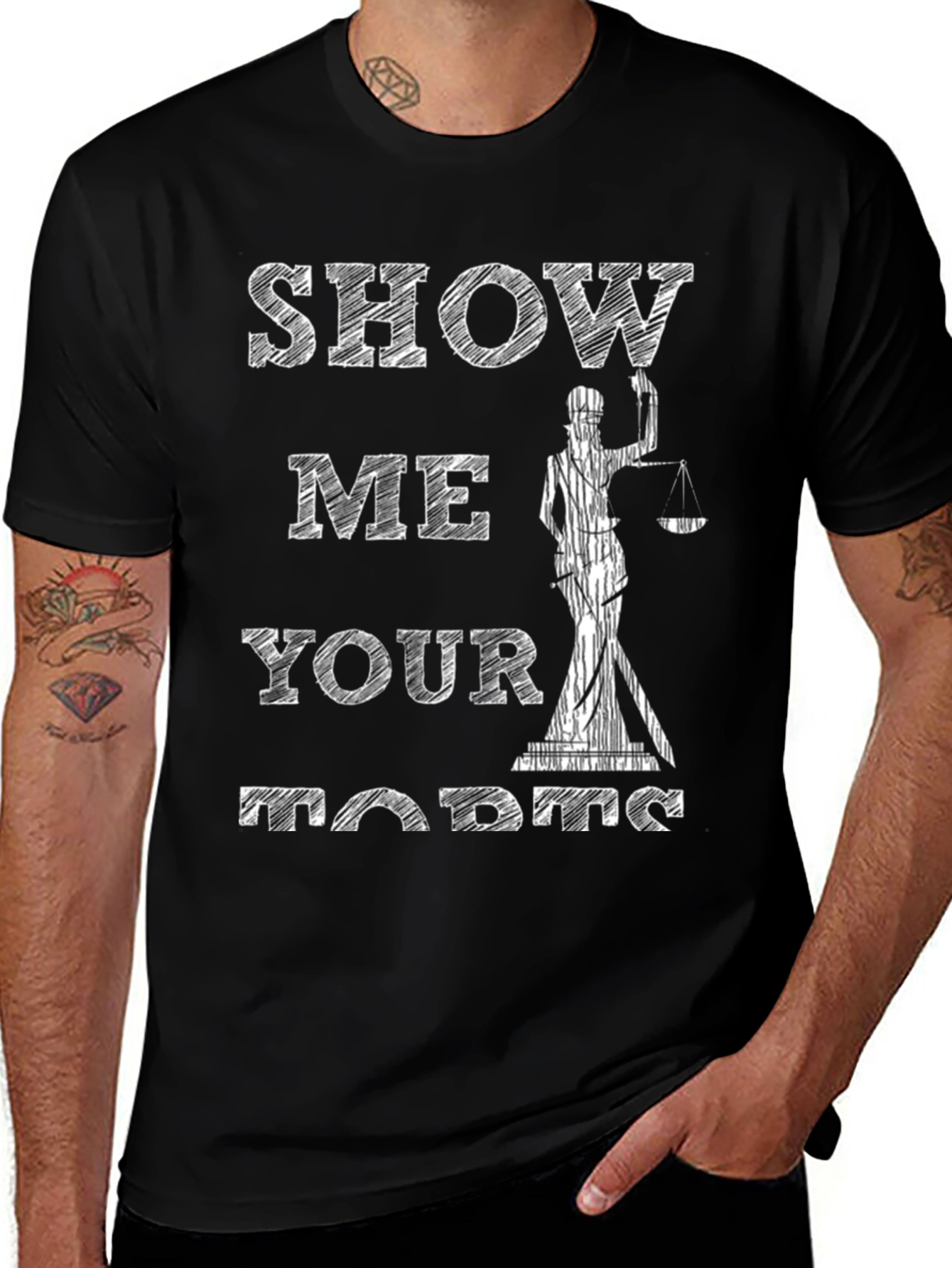 Show Me Your Torts Funny Lawyer Graphic Tee