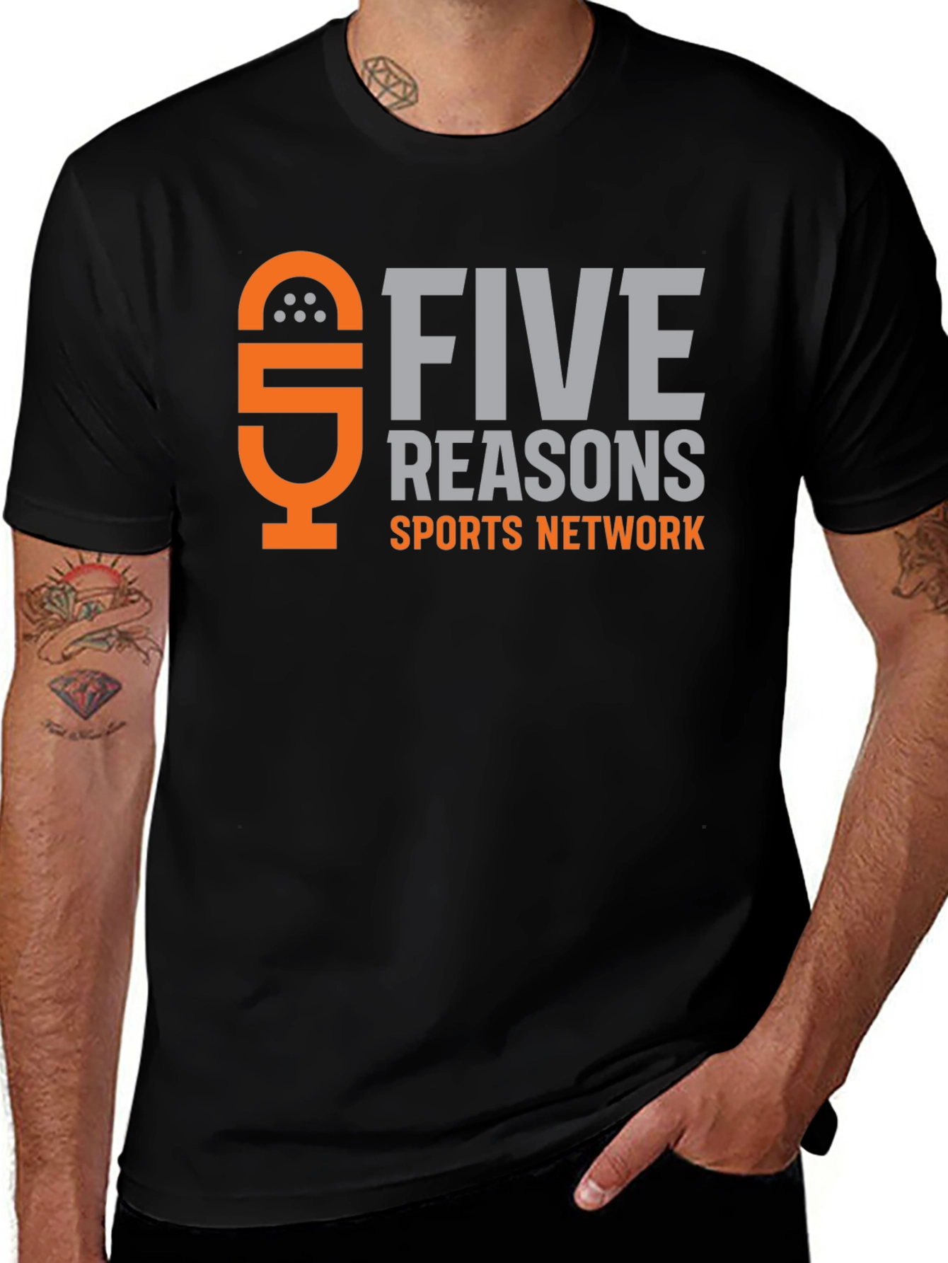 Variant 11 of Five Reasons Sports Network Black T-Shirt