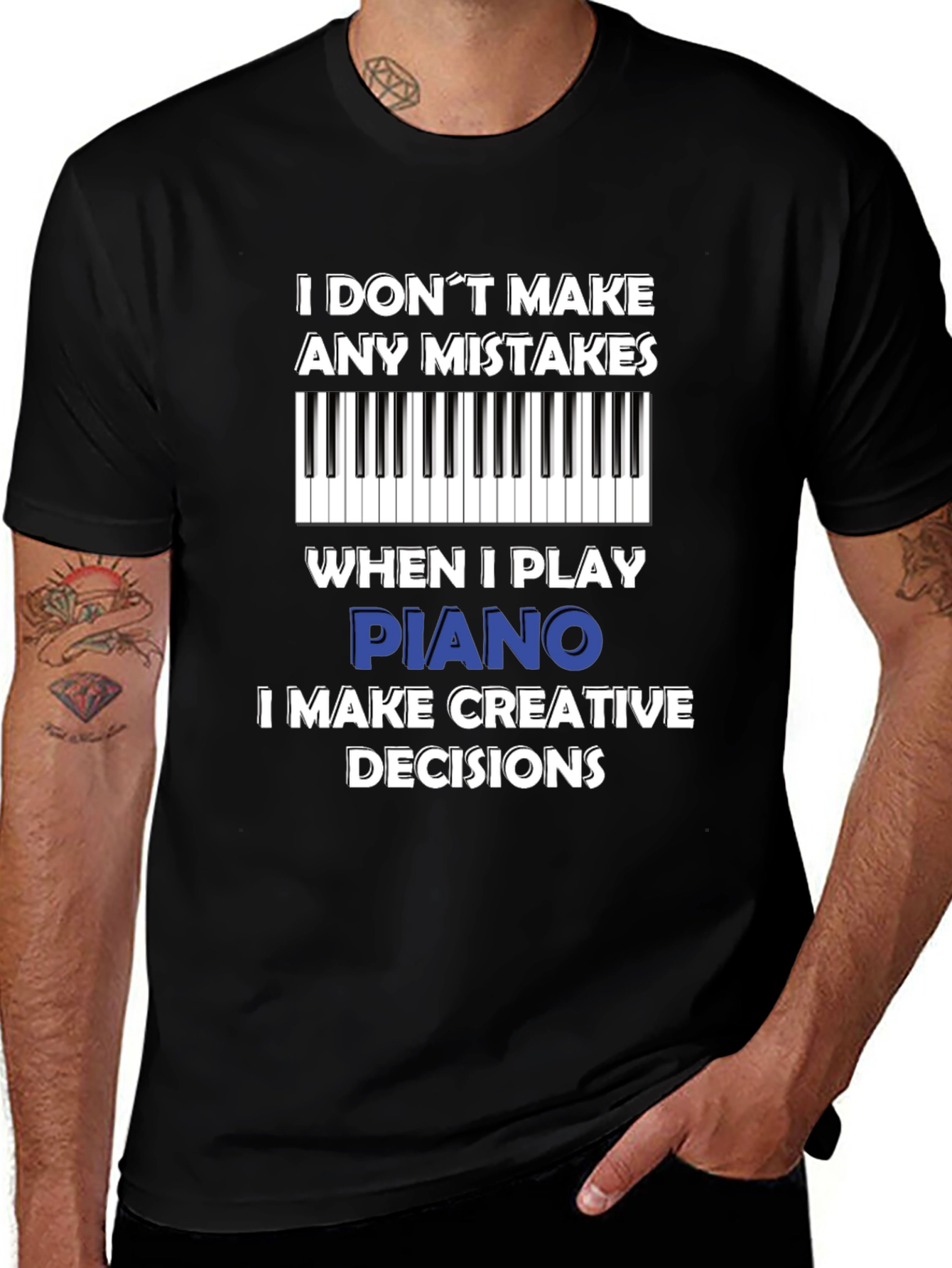 Variant 6 of Piano Player Creative Decisions Graphic T-Shirt