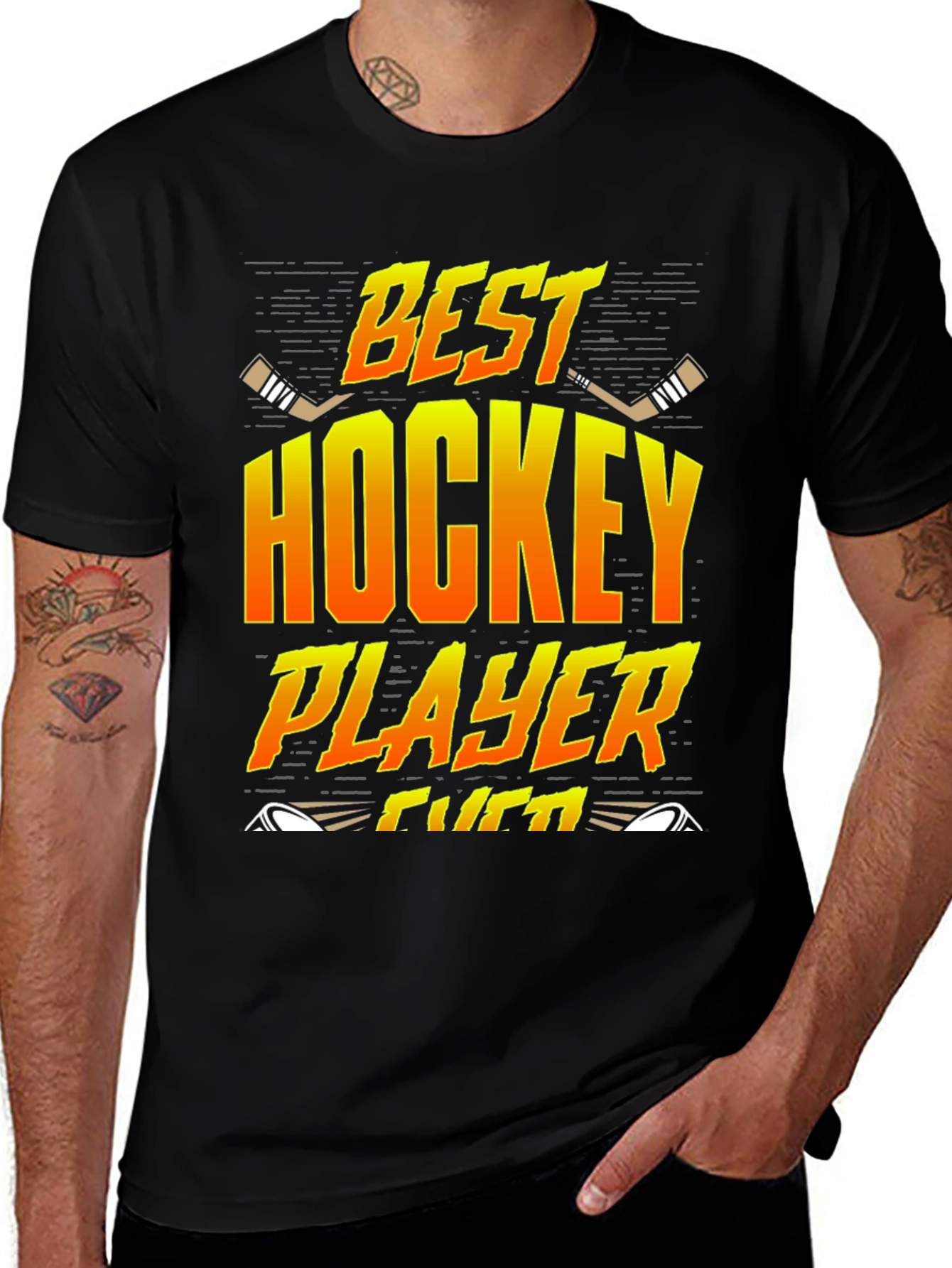 Variant 26 of Best Hockey Player Ever Black T-Shirt
