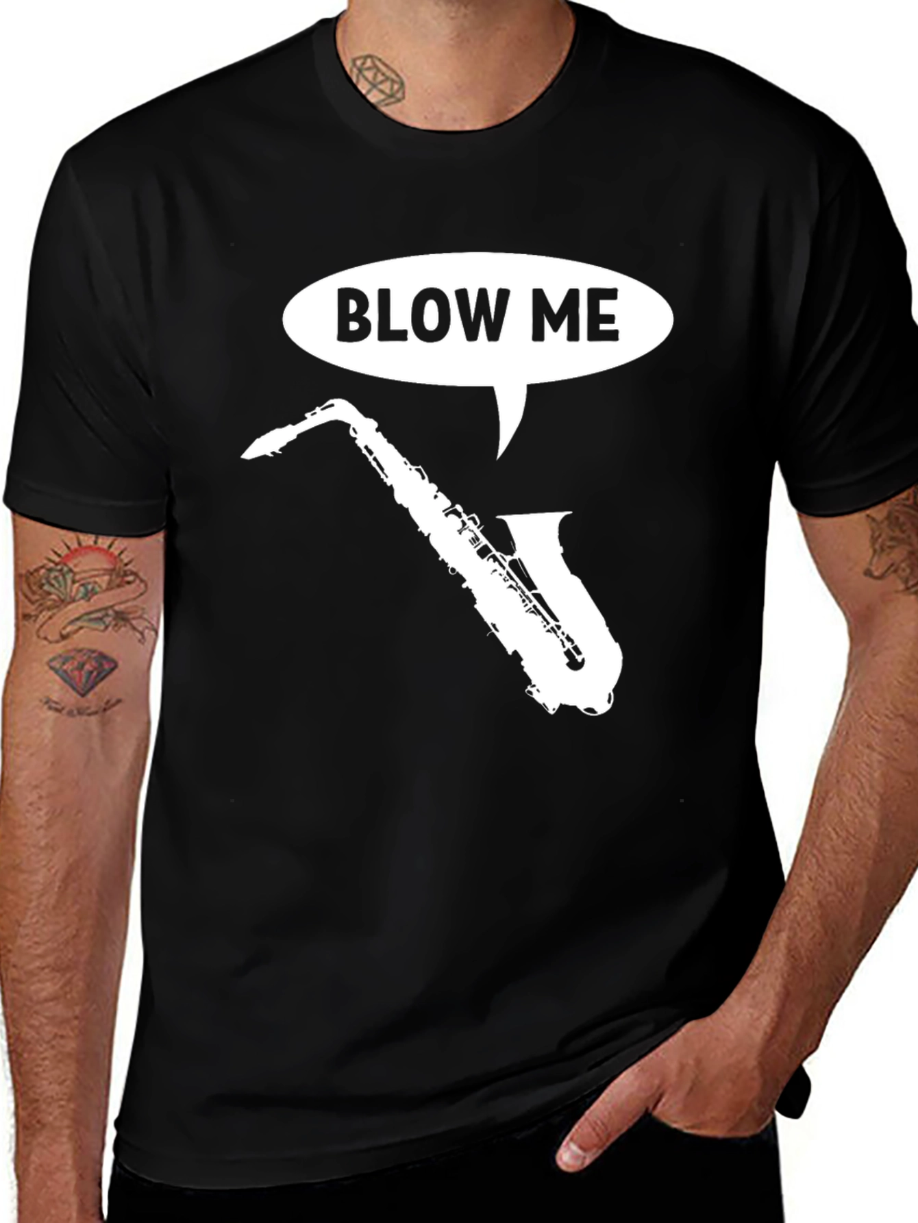 Variant 28 of Saxophone Blow Me T-Shirt