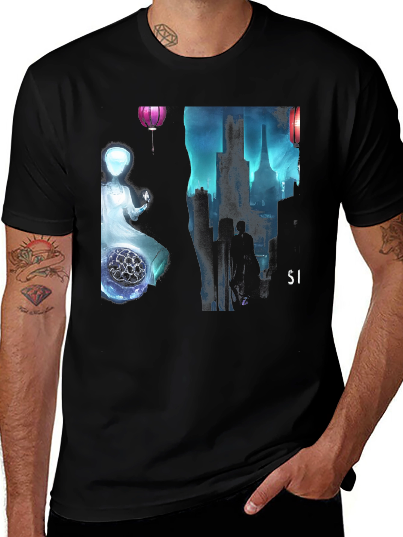 Variant 5 of Urban Dreamscape Graphic Tee