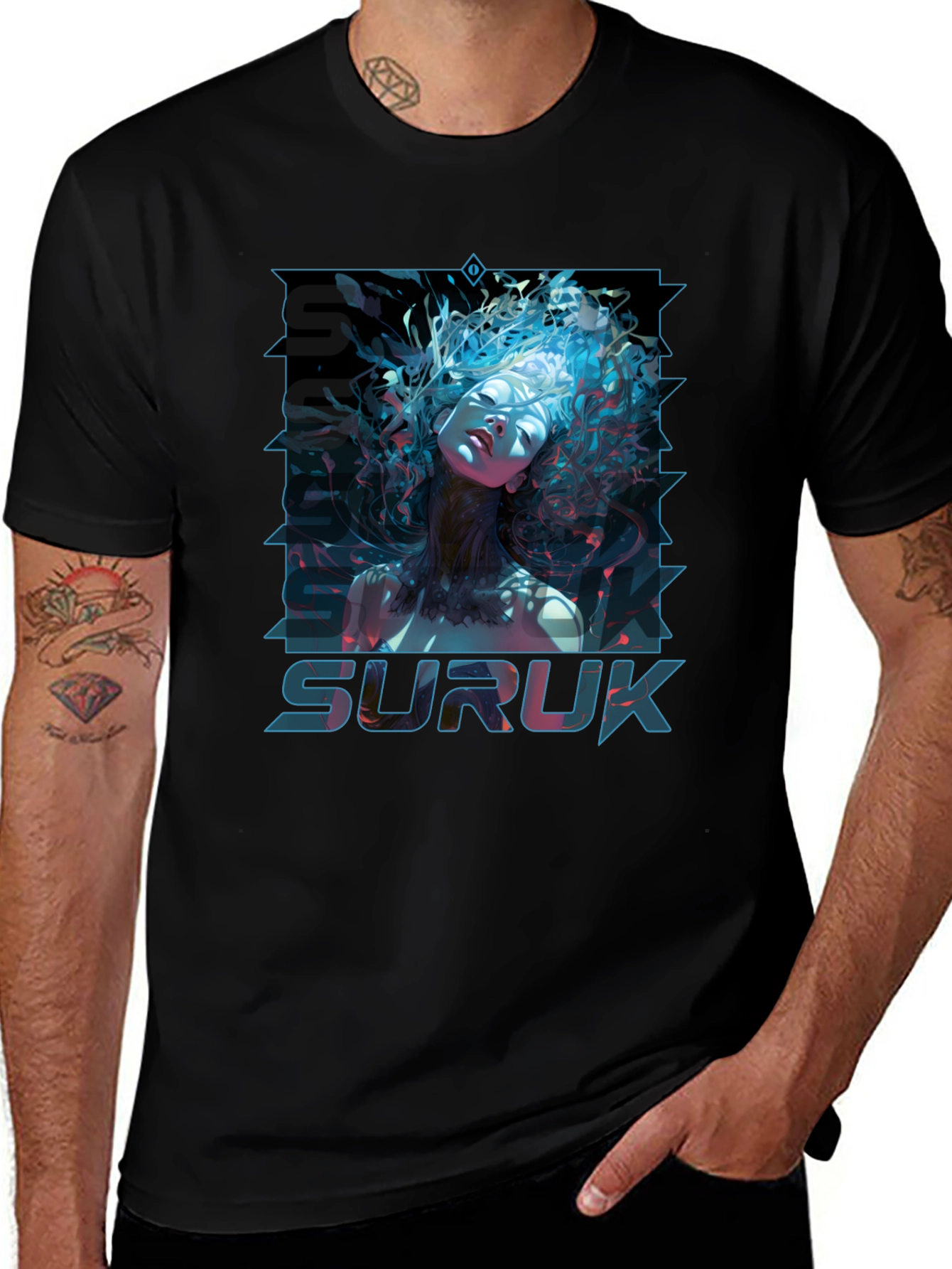 Variant 3 of Suruk Graphic Tee - Edgy Urban Style