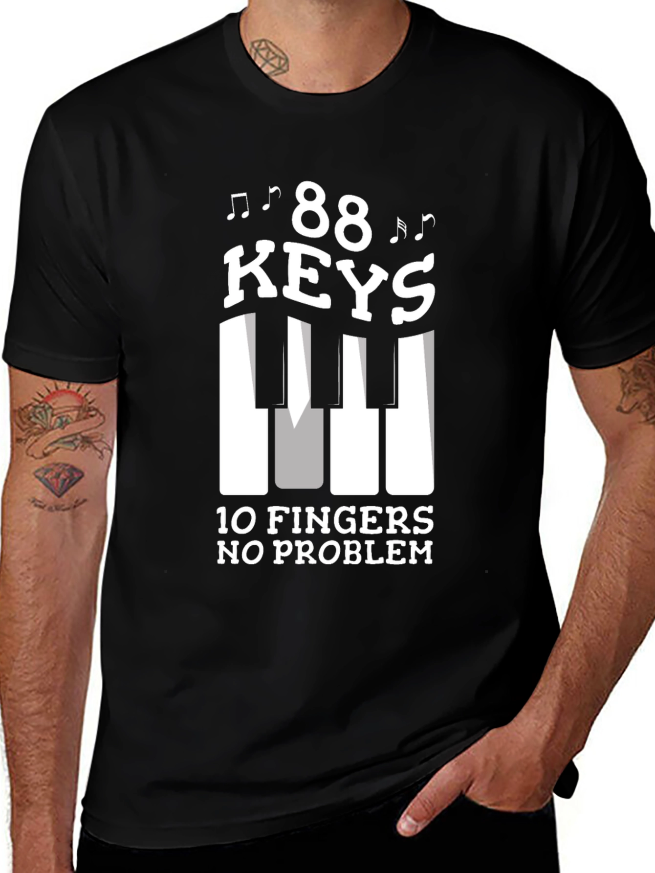 Variant 9 of 88 Keys, 10 Fingers T-Shirt