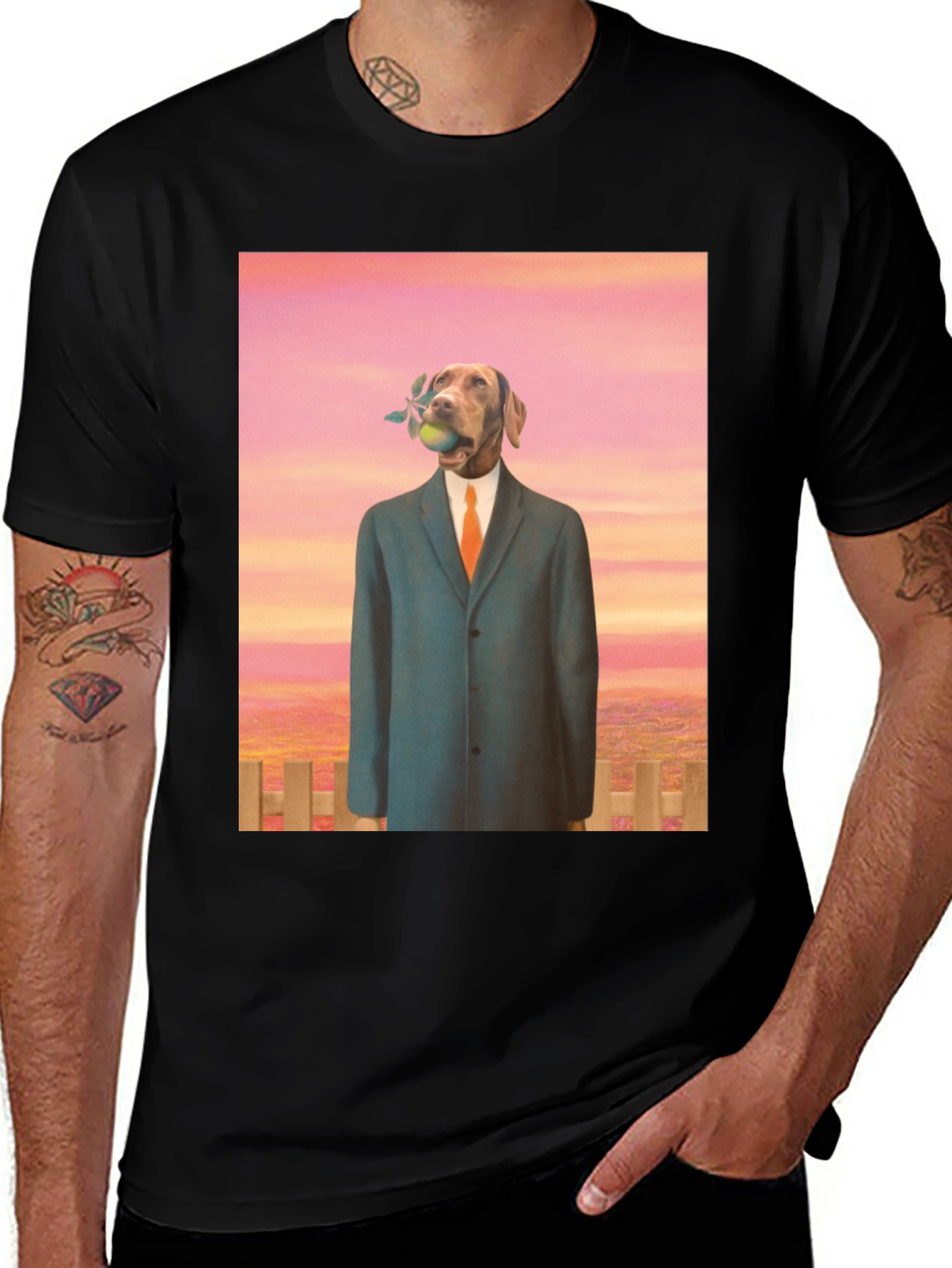 Variant 21 of Dog in Suit Graphic Tee - Unique Art T-Shirt