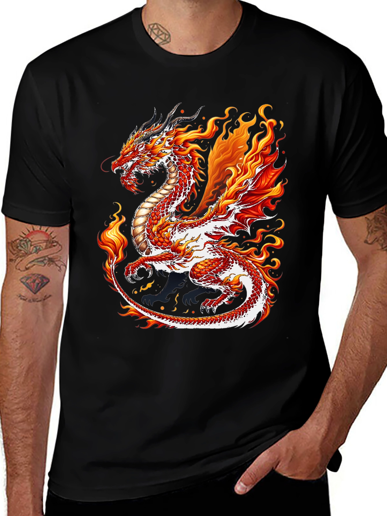Variant 15 of Fiery Dragon Graphic Tee