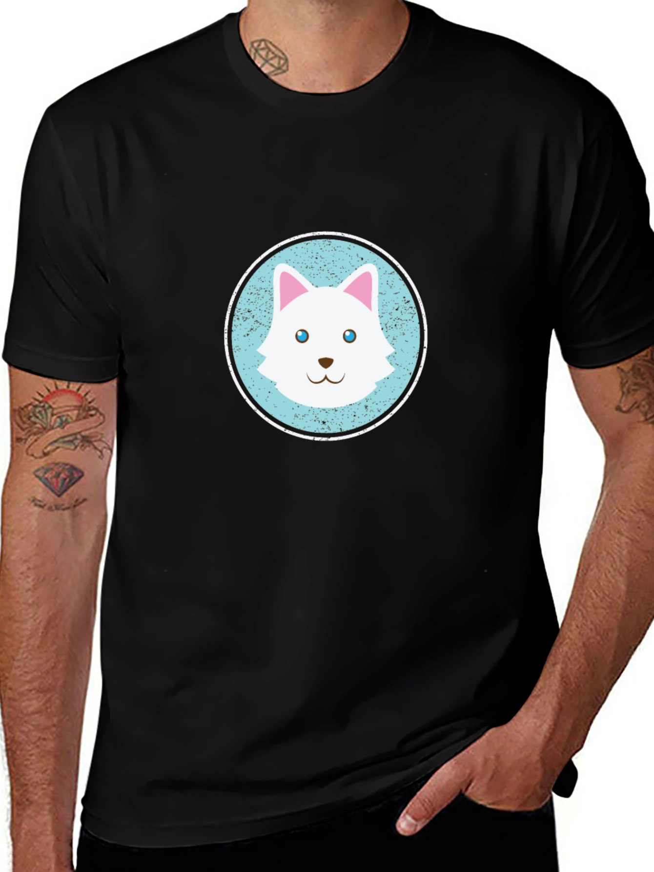 Variant 3 of Cute Cat Graphic T-Shirt - Stylish Men's Tee