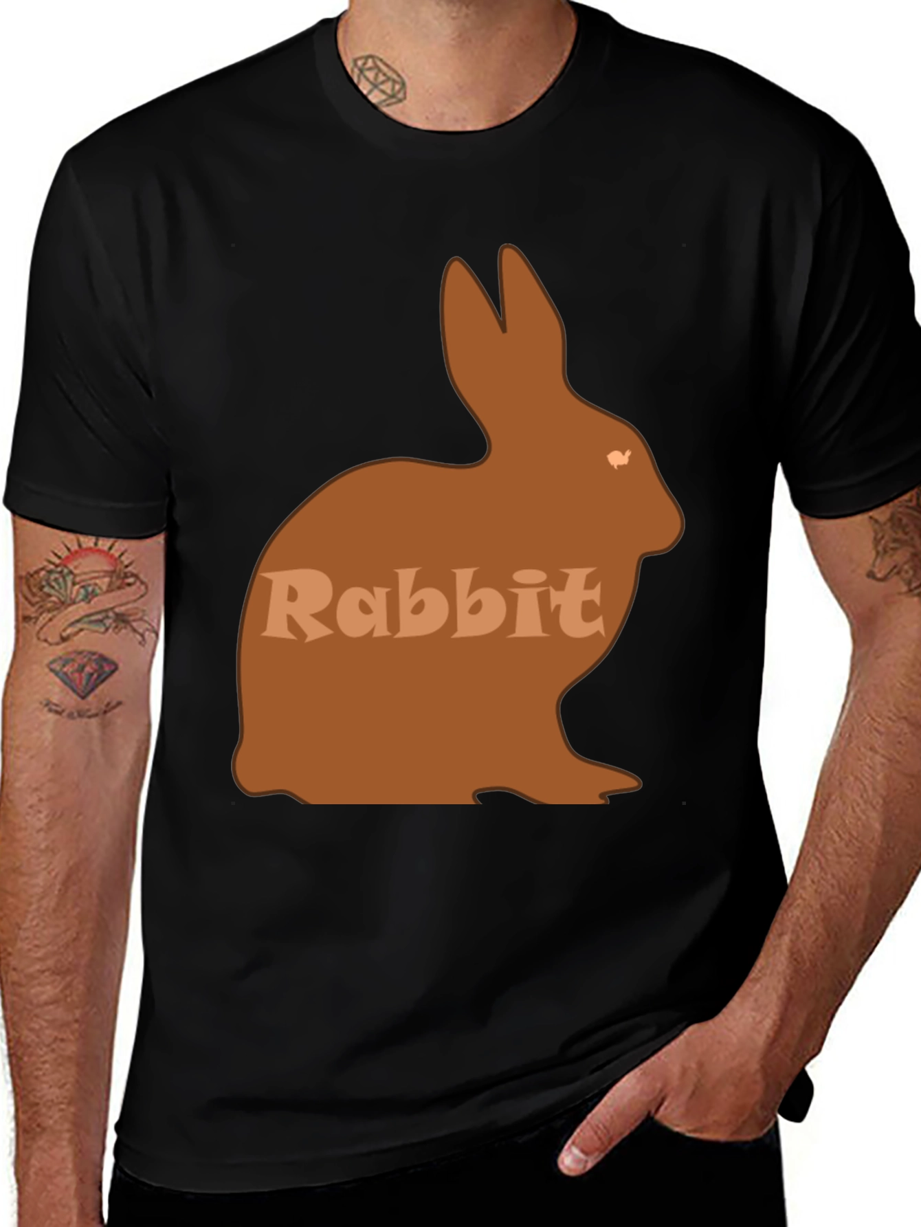 Rabbit Graphic Tee - Retro Style Men's T-Shirt