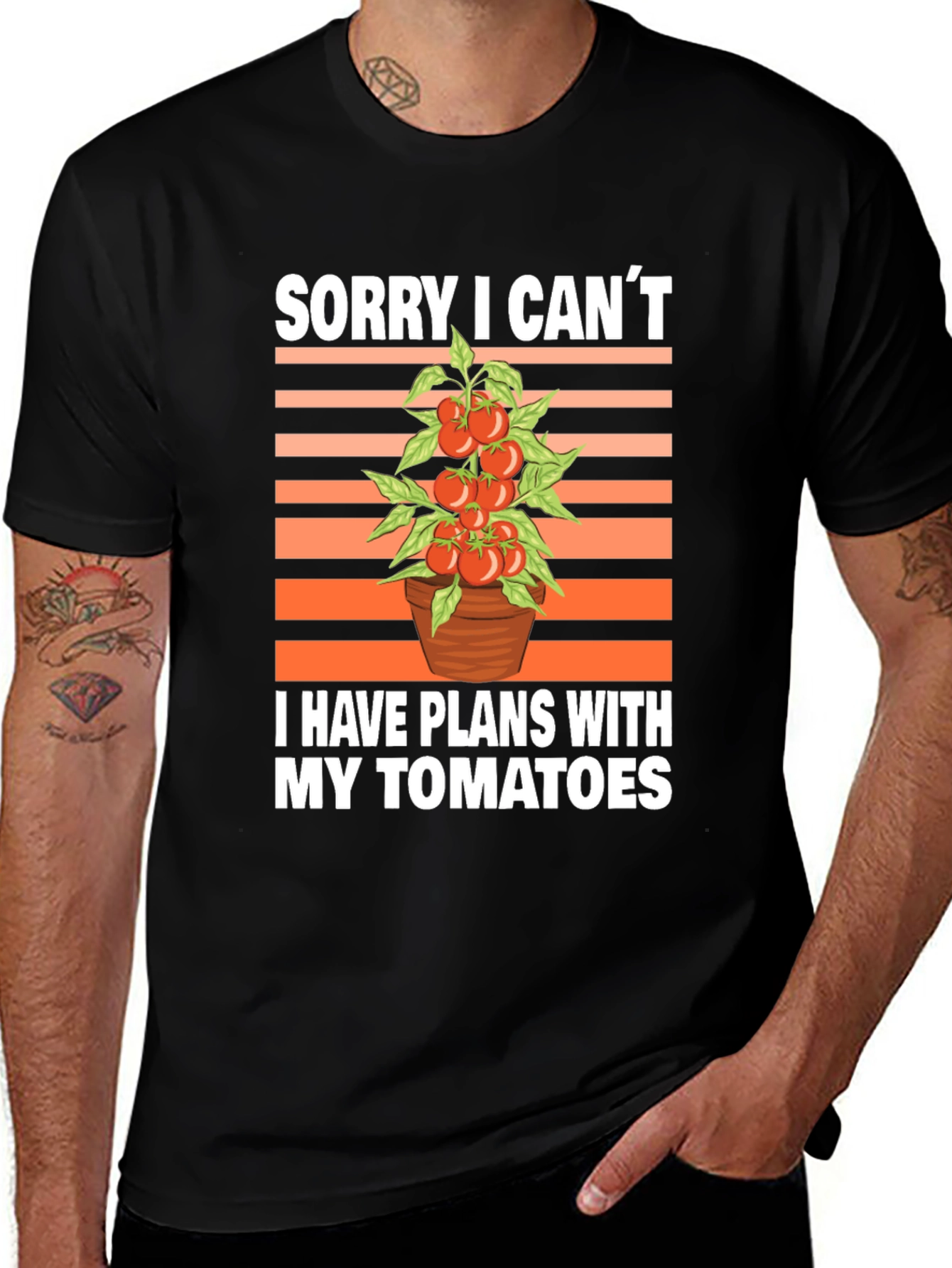 Variant 15 of Tomato Plans Graphic T-Shirt - Gardening Humor Tee