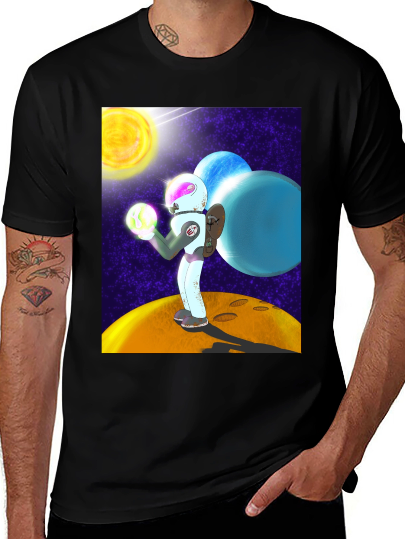 Astronaut in Space Graphic Tee