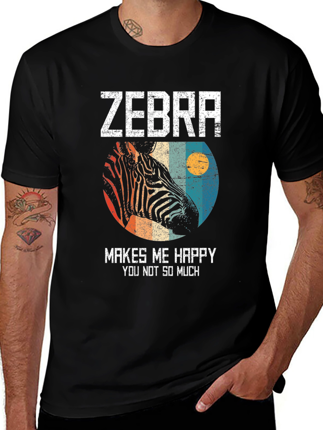 Variant 6 of Zebra Makes Me Happy T-Shirt