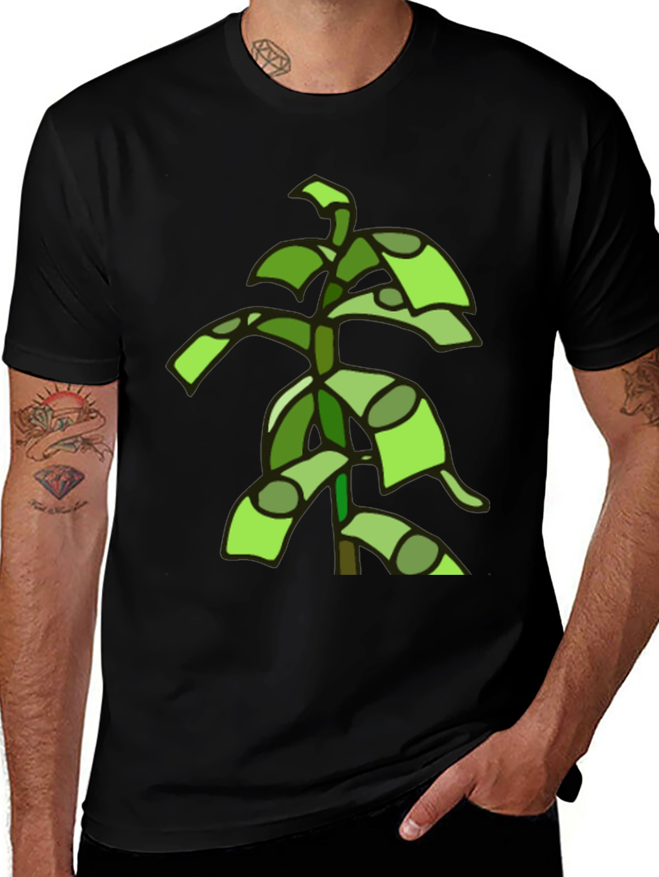 Variant 11 of Modern Plant Graphic T-Shirt