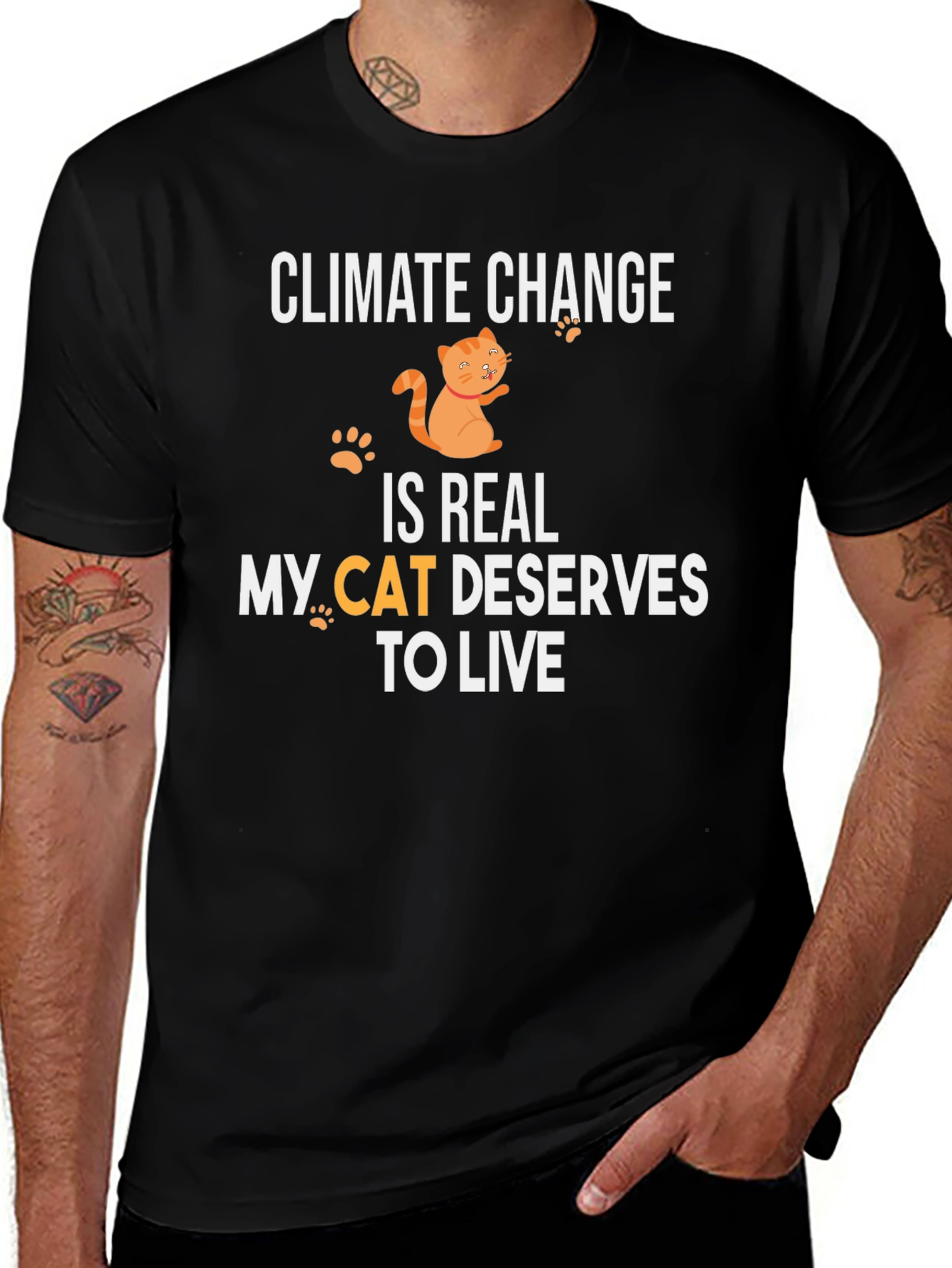 Variant 15 of Climate Change Cat T-Shirt