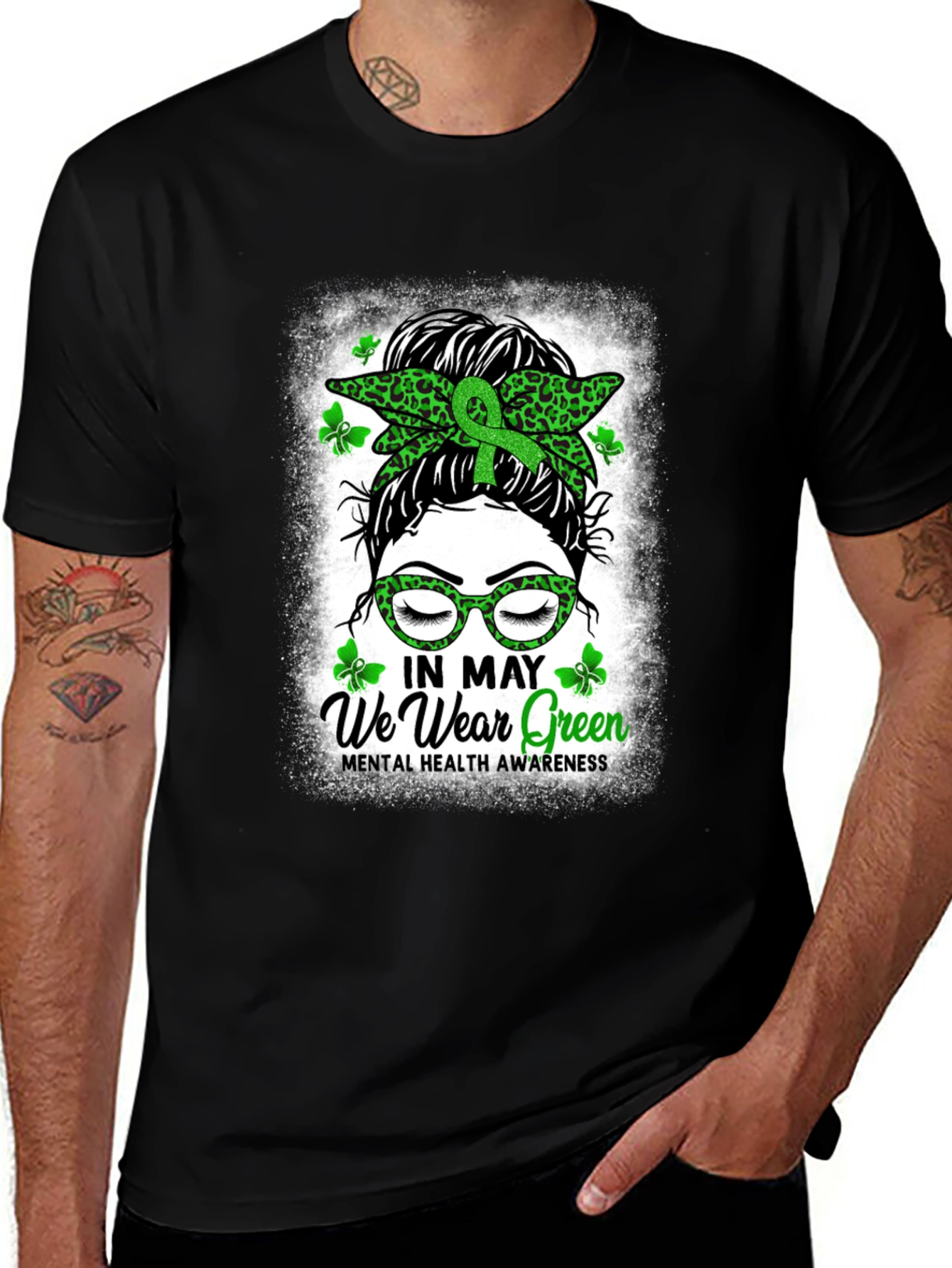 In May We Wear Green Mental Health Awareness T-Shirt