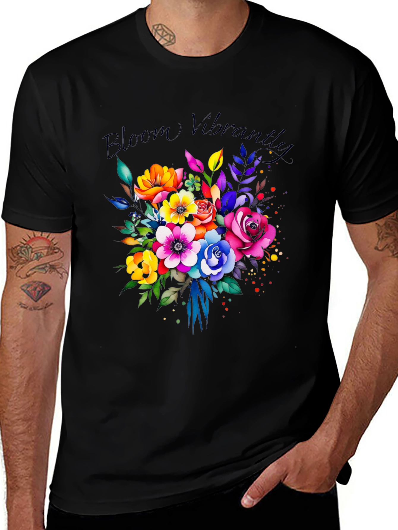 Variant 20 of Bloom Vibrantly Floral Graphic Tee