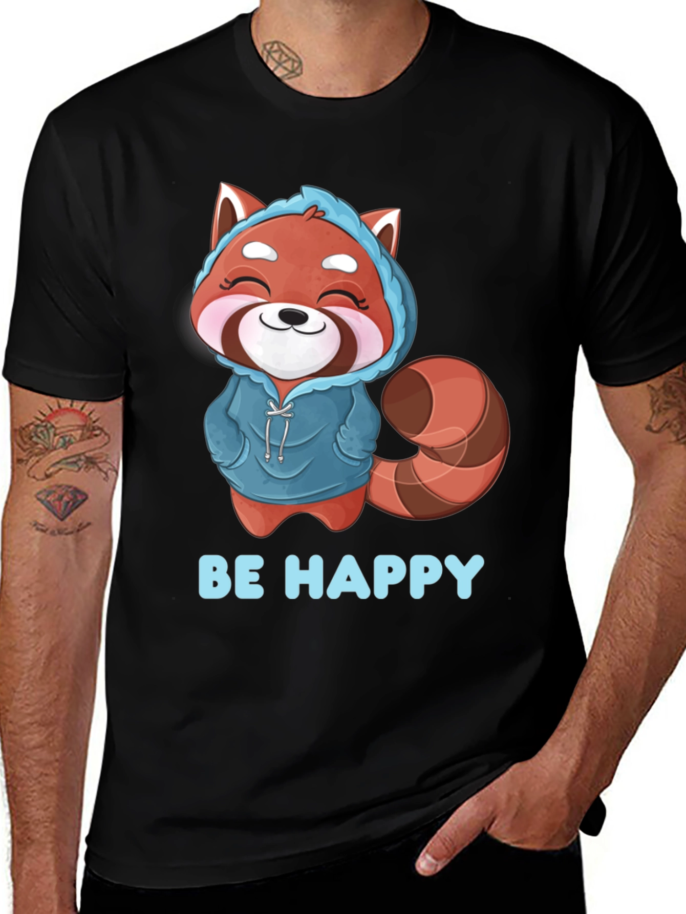 Variant 21 of Be Happy Red Panda T-Shirt