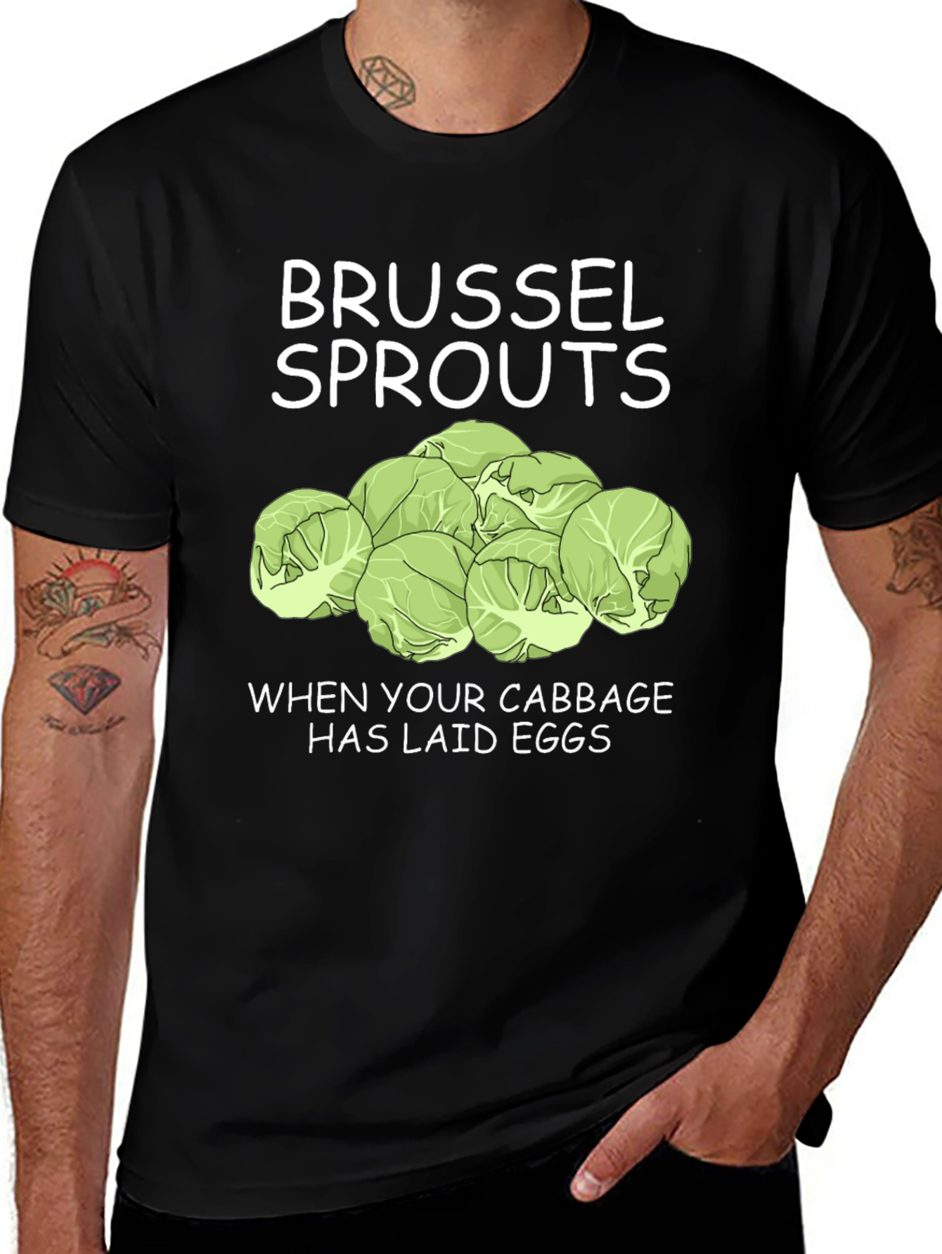 Variant 19 of Brussels Sprouts Funny Graphic T-Shirt