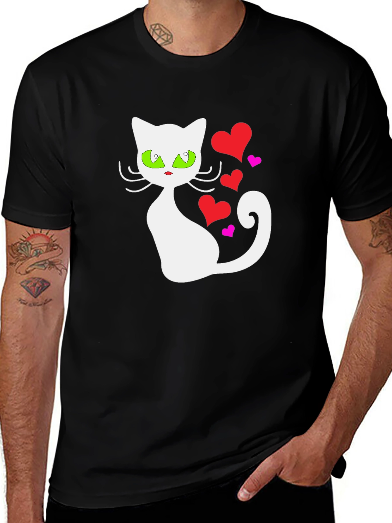 Variant 27 of Black Cat Love T-Shirt