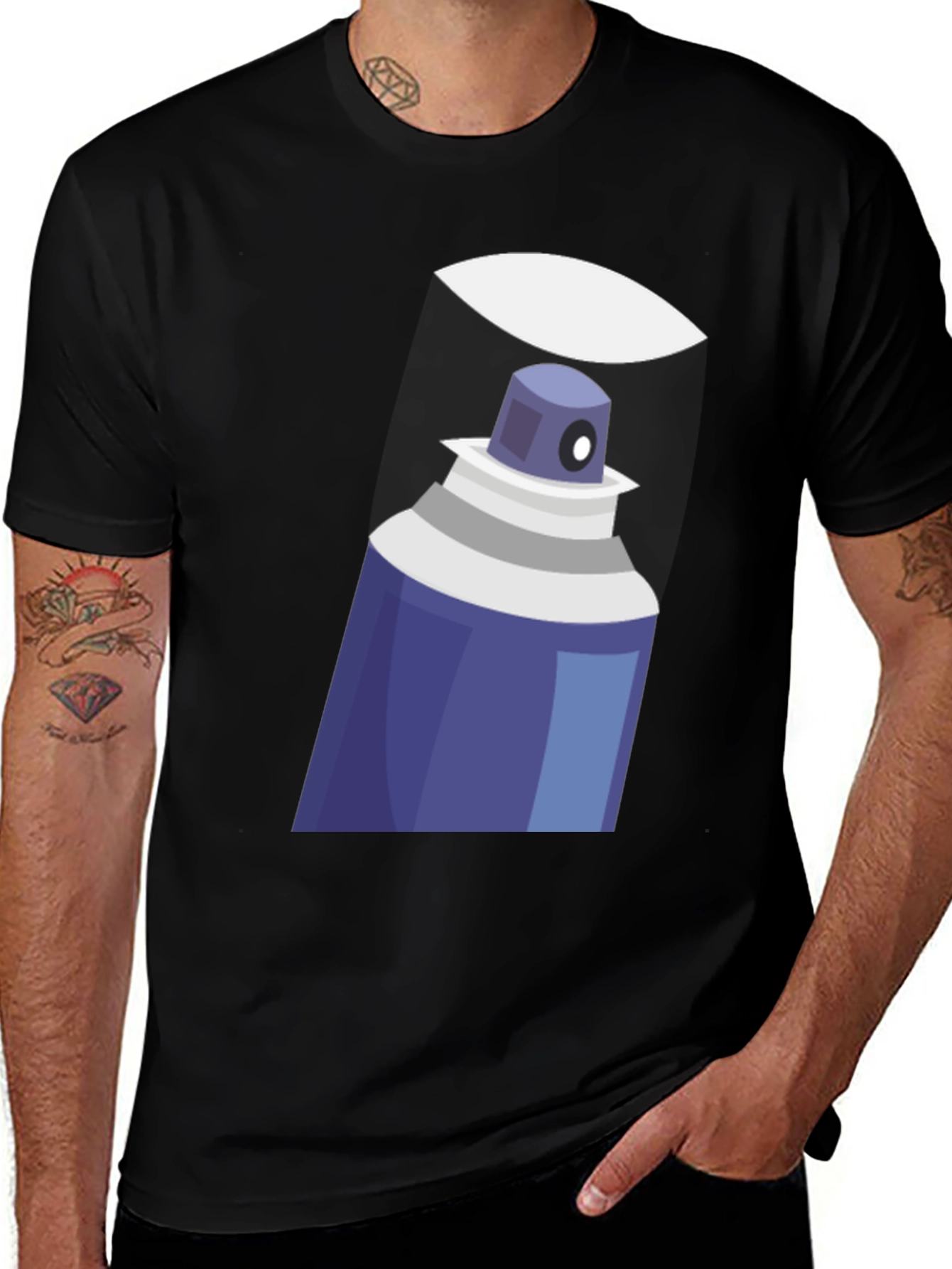 Spray Paint Graphic Tee - Cool Artistic T-Shirt