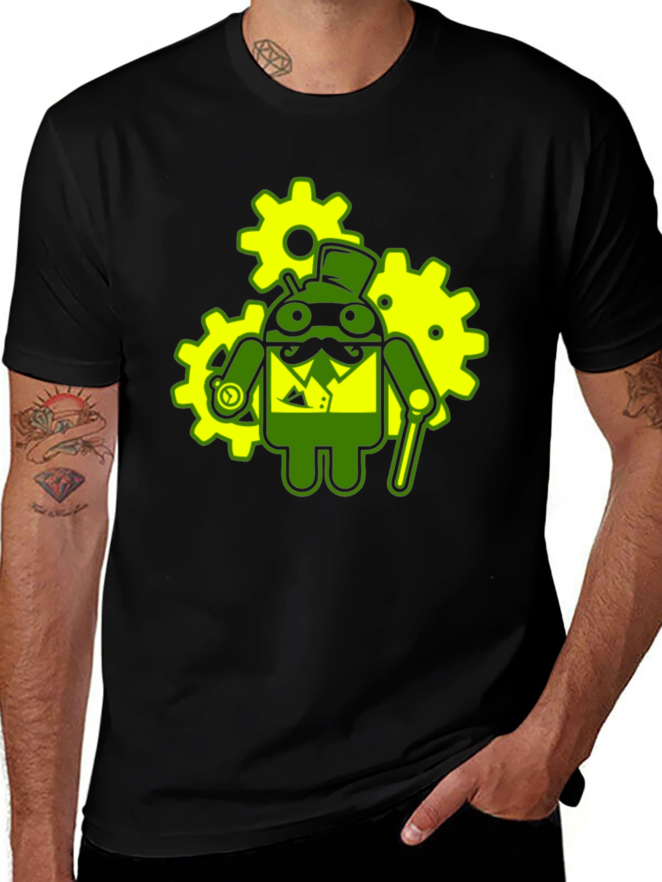 Steampunk Android T-Shirt - Gear Up Your Style!