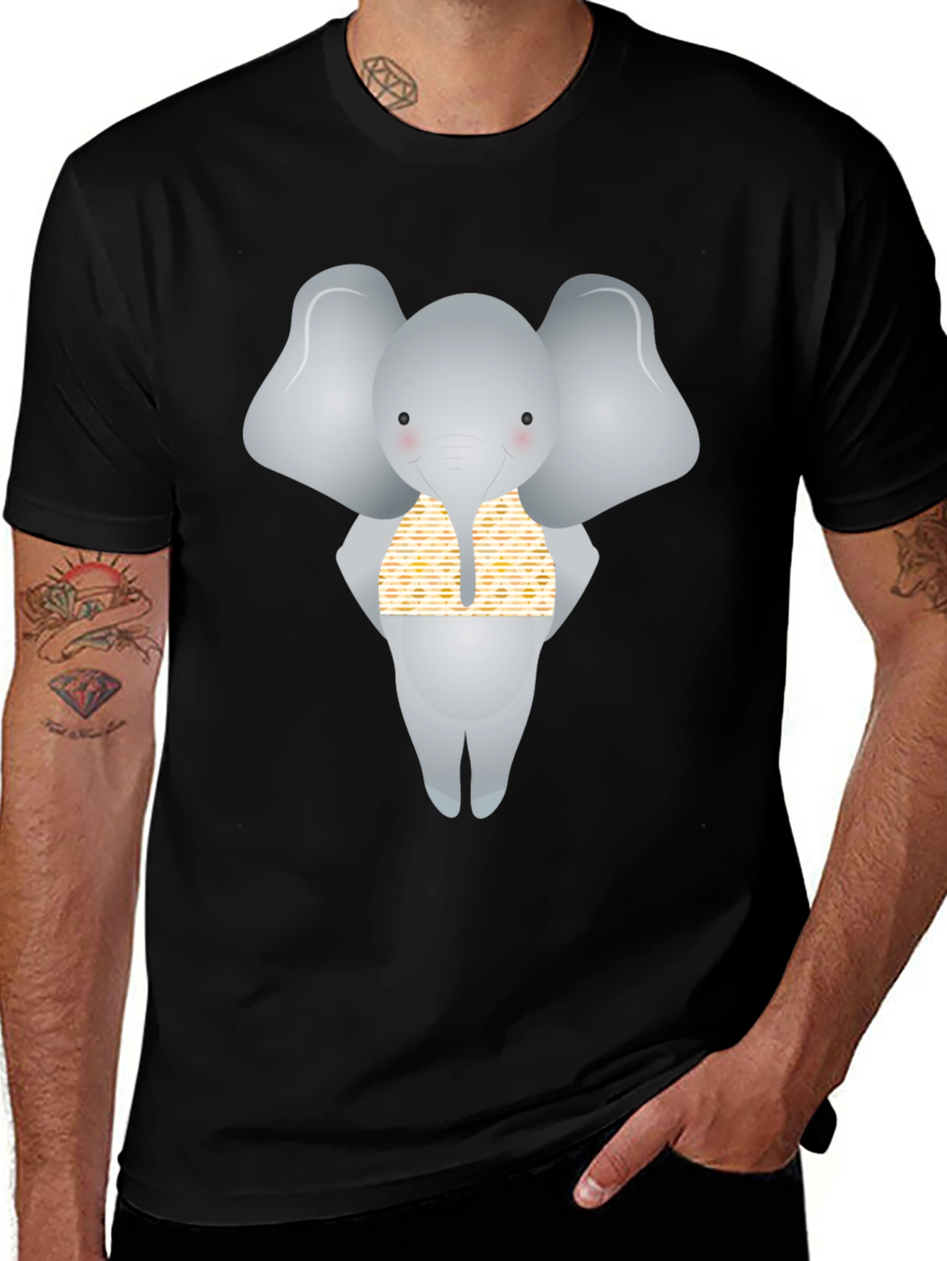 Variant 4 of Cute Elephant Graphic Tee