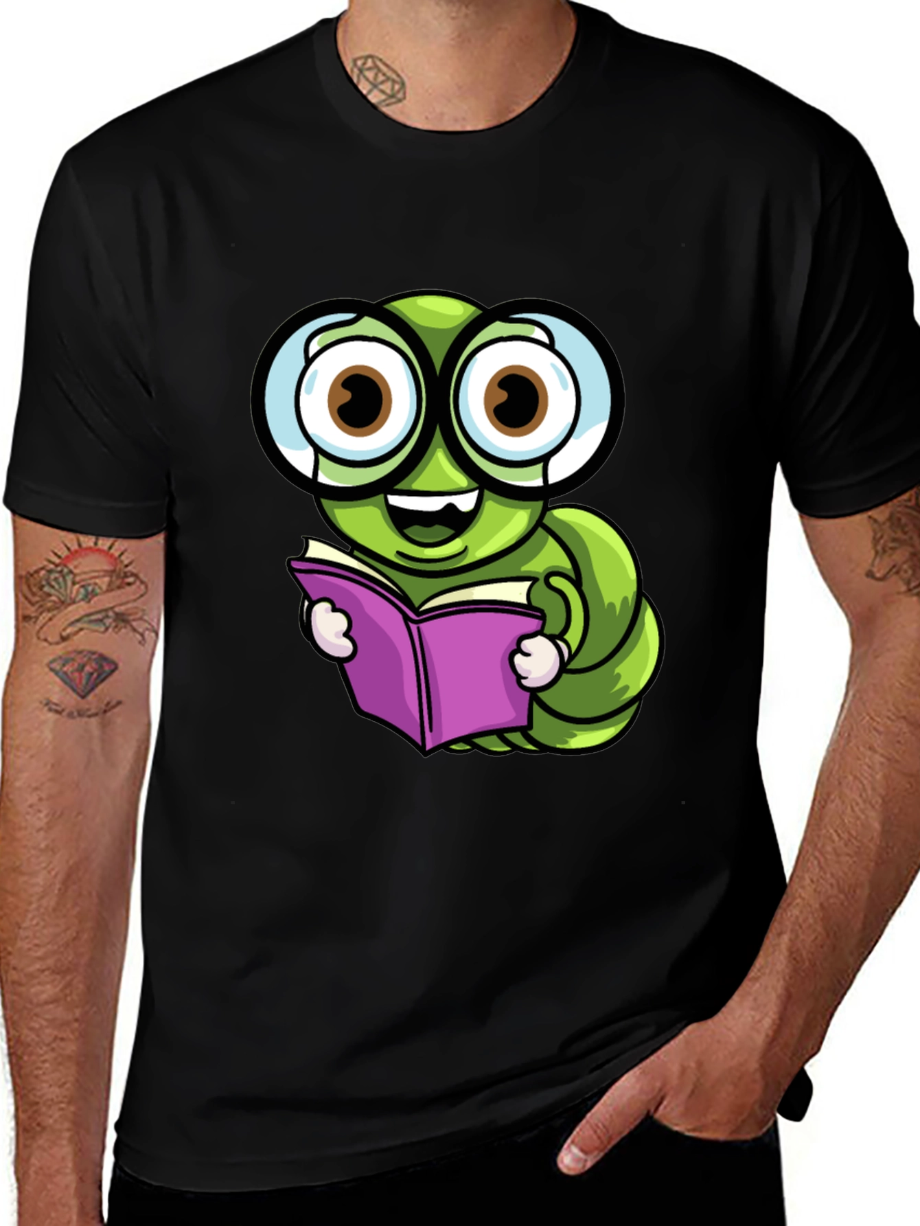 Variant 4 of Bookworm Caterpillar T-Shirt