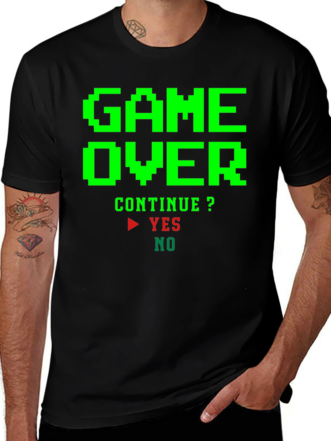 Variant 4 of Game Over T-Shirt - Pixel Art Style