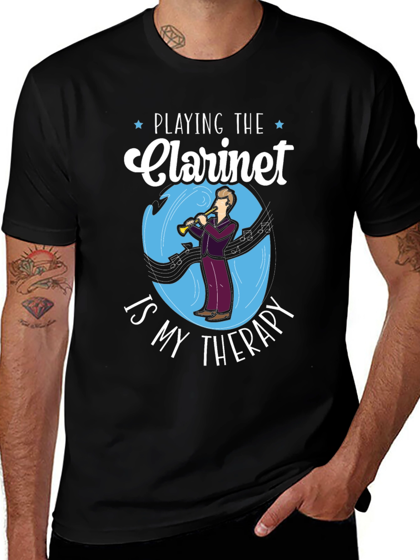 Variant 4 of Clarinet Therapy T-Shirt - Music Lover Tee