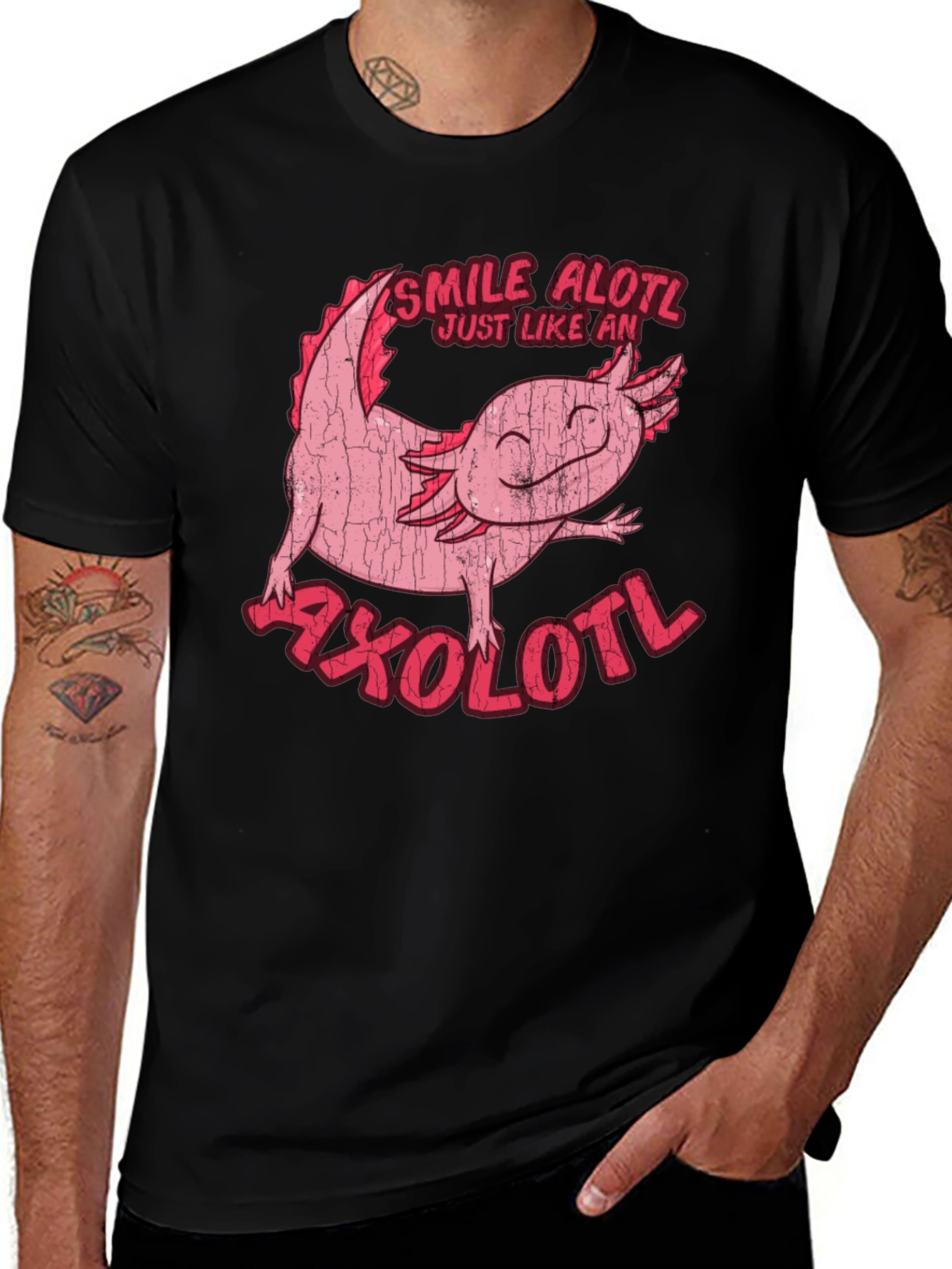 Variant 22 of Axolotl Smile Black T-Shirt