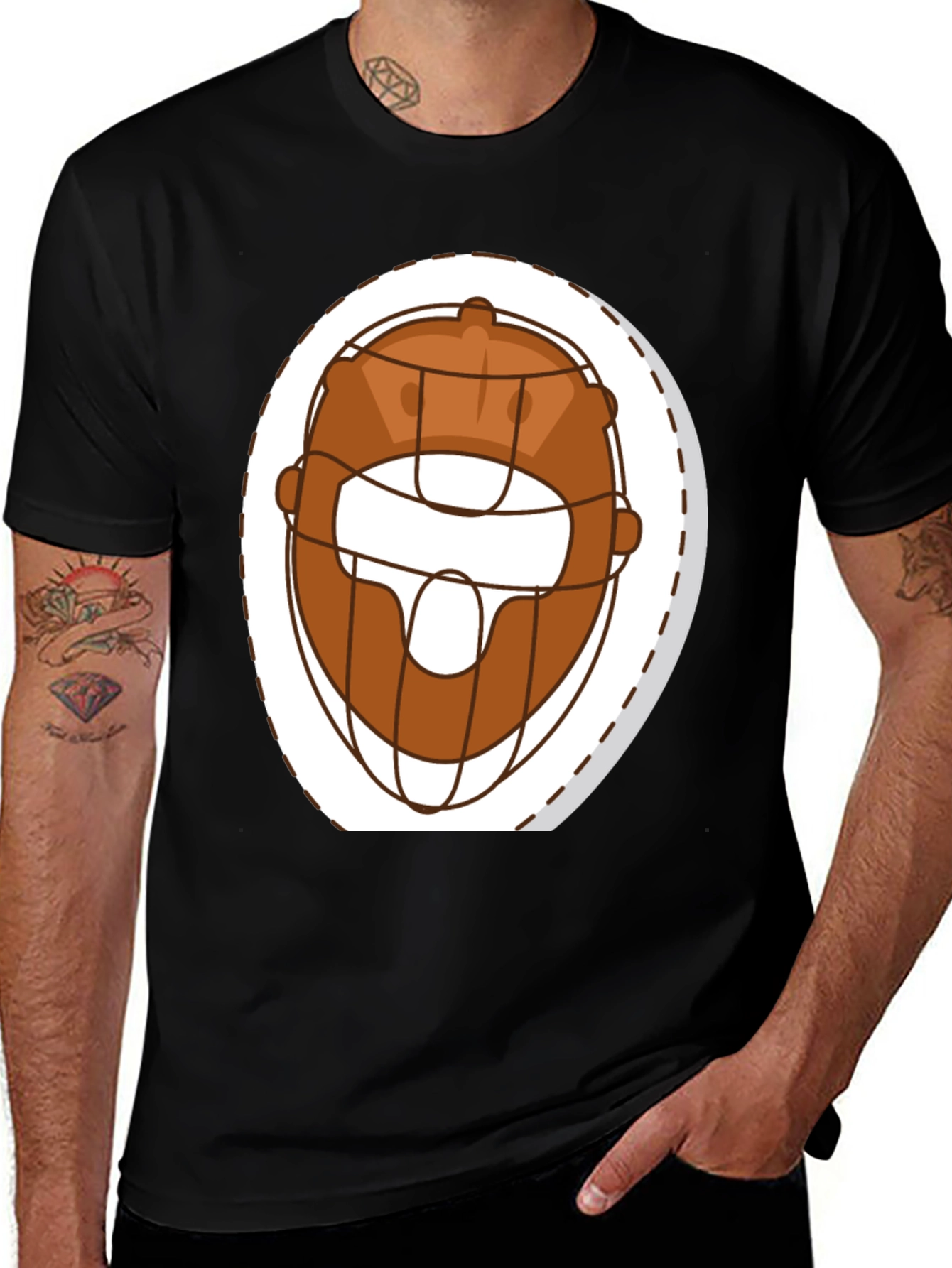 Variant 22 of Funny Cartoon Headgear T-Shirt